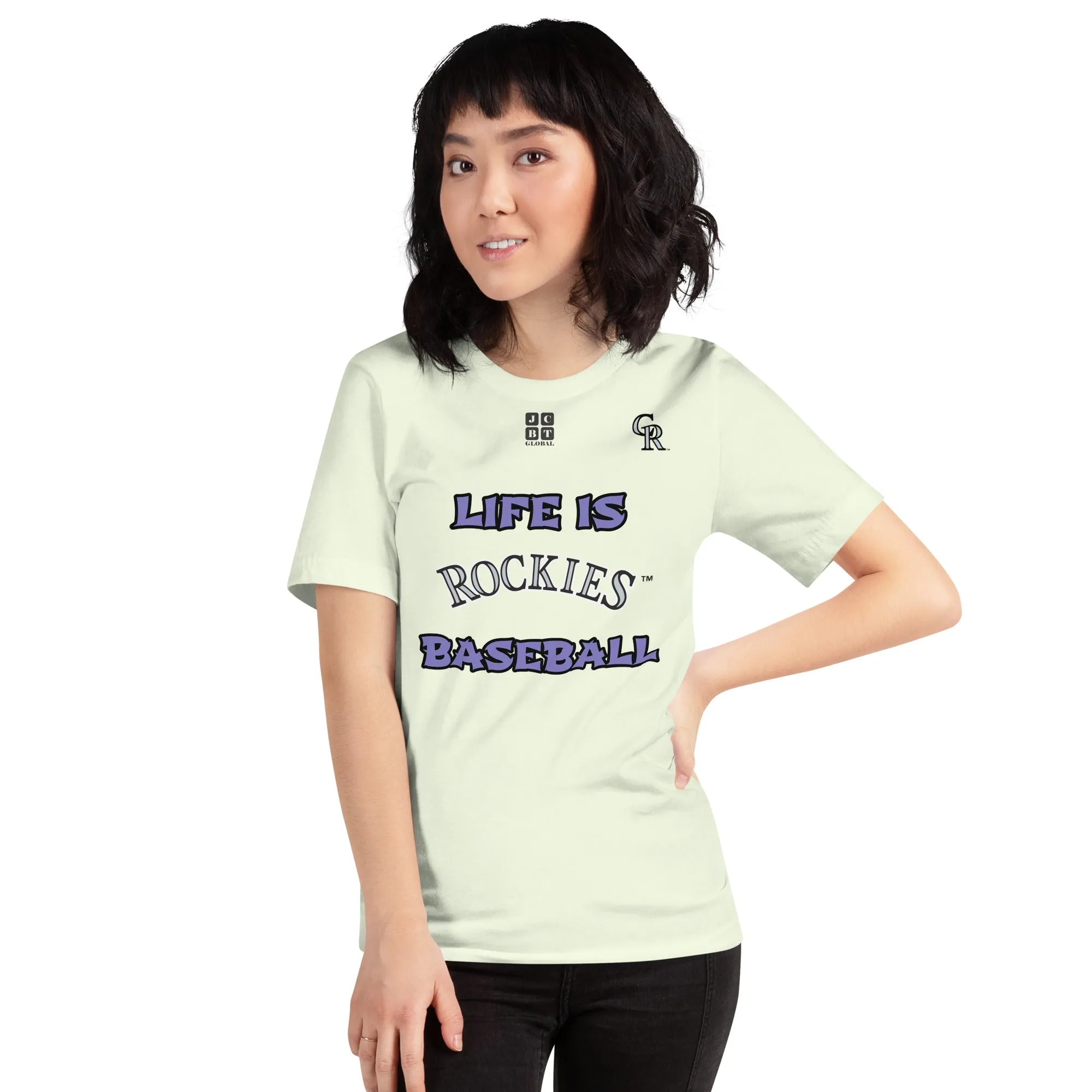 Unisex t-shirt "20105-0011-09 Life Is Rockies Baseball (Black Logo)"