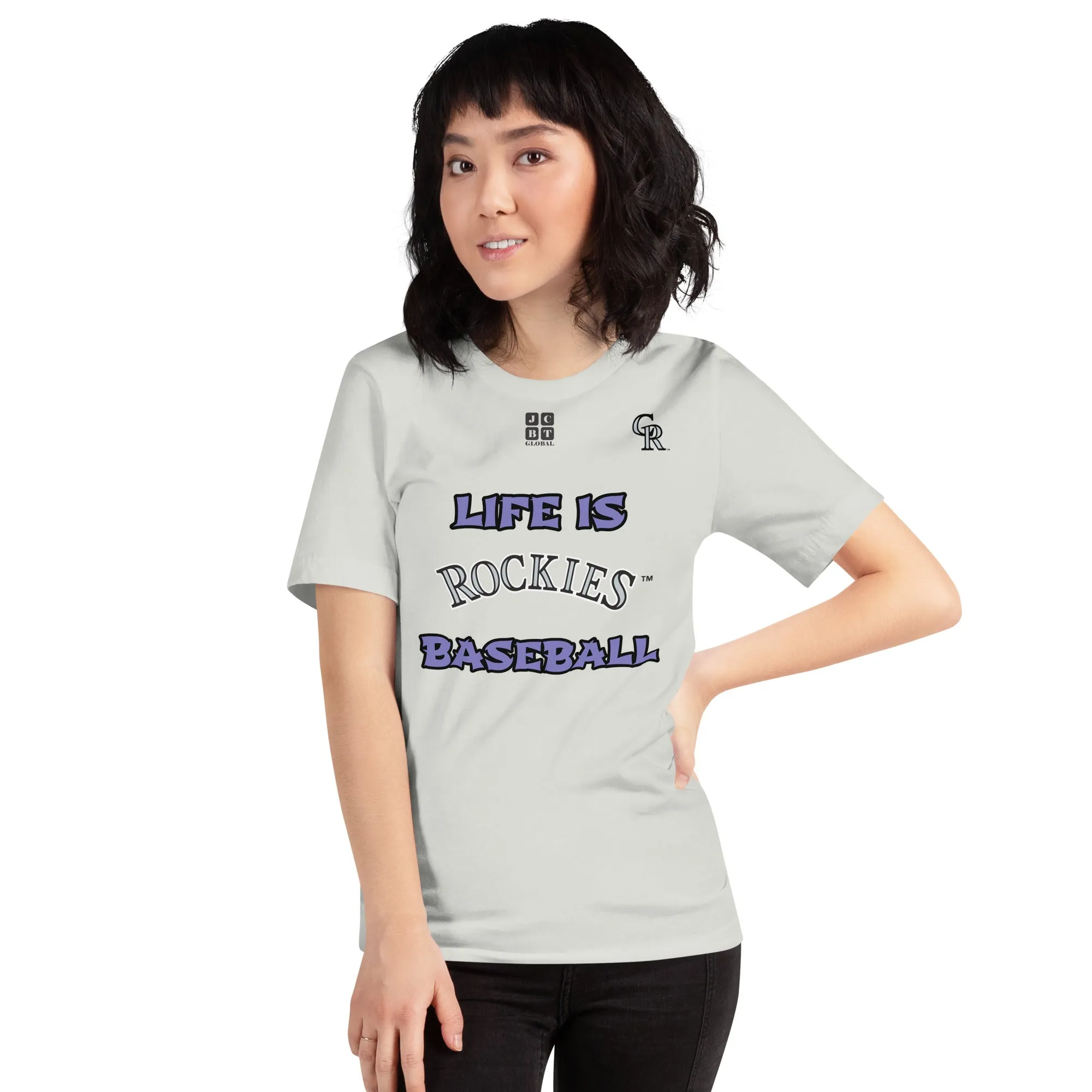 Unisex t-shirt "20105-0011-09 Life Is Rockies Baseball (Black Logo)"