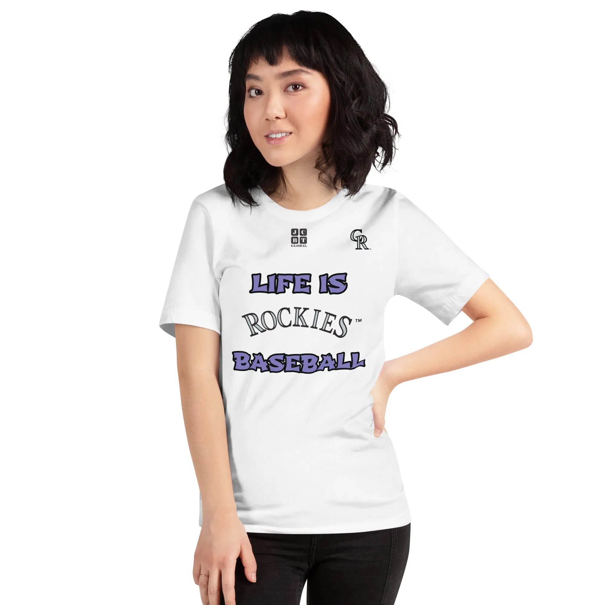 Unisex t-shirt "20105-0011-09 Life Is Rockies Baseball (Black Logo)"
