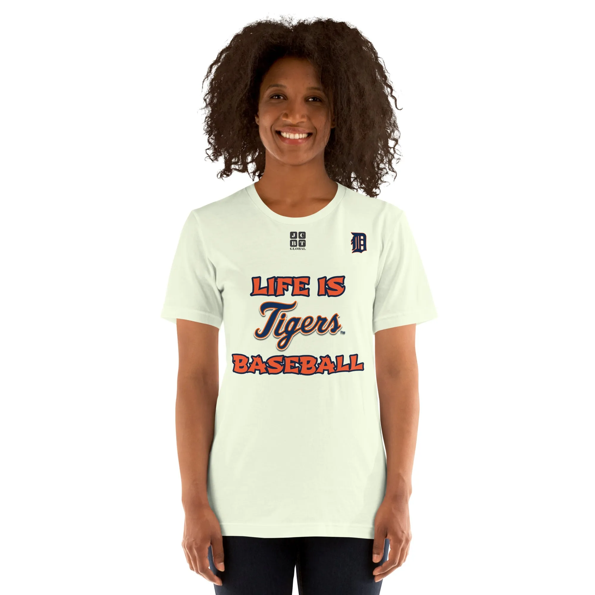 Unisex t-shirt "20105-0011-10 Life Is Tigers Baseball (Black Logo)"