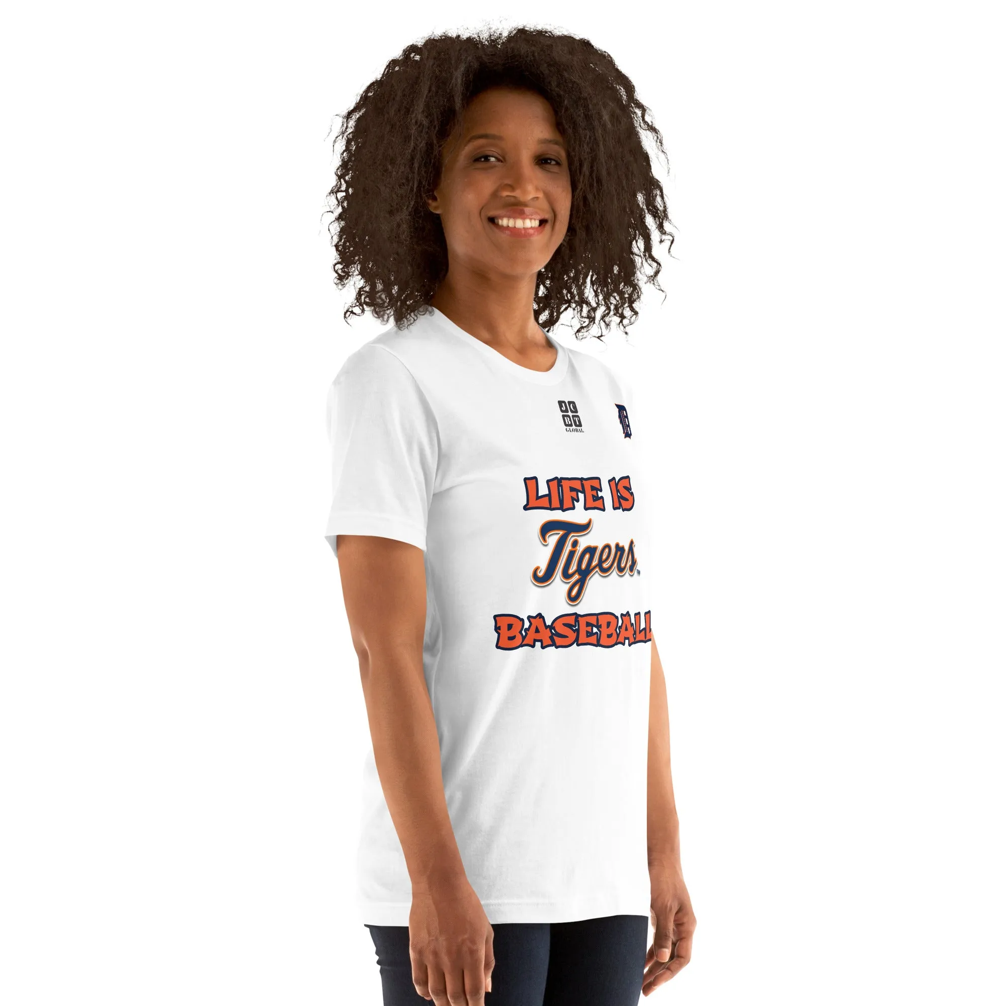 Unisex t-shirt "20105-0011-10 Life Is Tigers Baseball (Black Logo)"