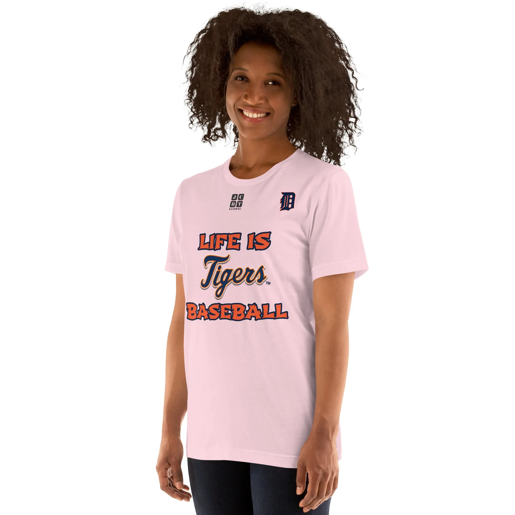 Unisex t-shirt "20105-0011-10 Life Is Tigers Baseball (Black Logo)"