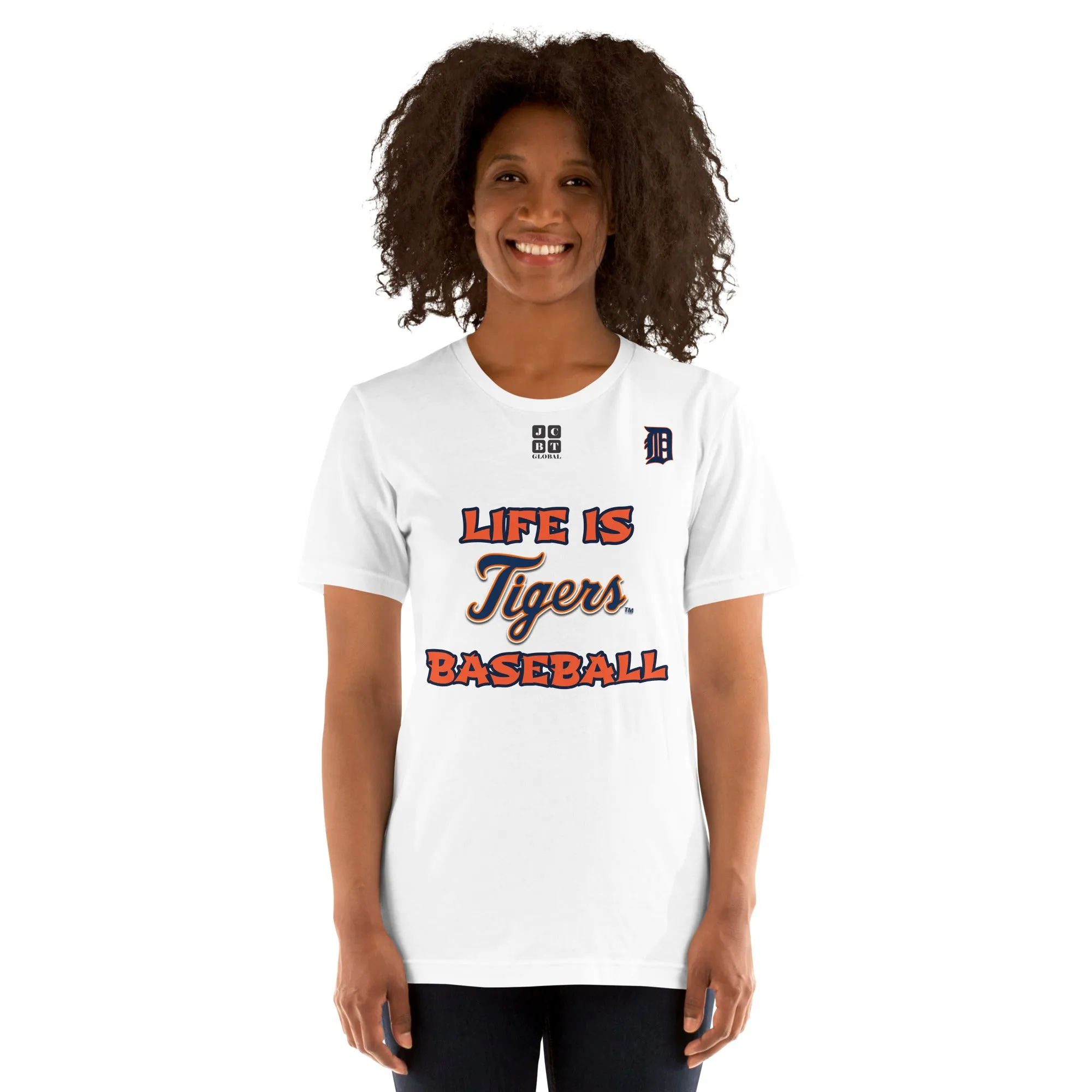 Unisex t-shirt "20105-0011-10 Life Is Tigers Baseball (Black Logo)"