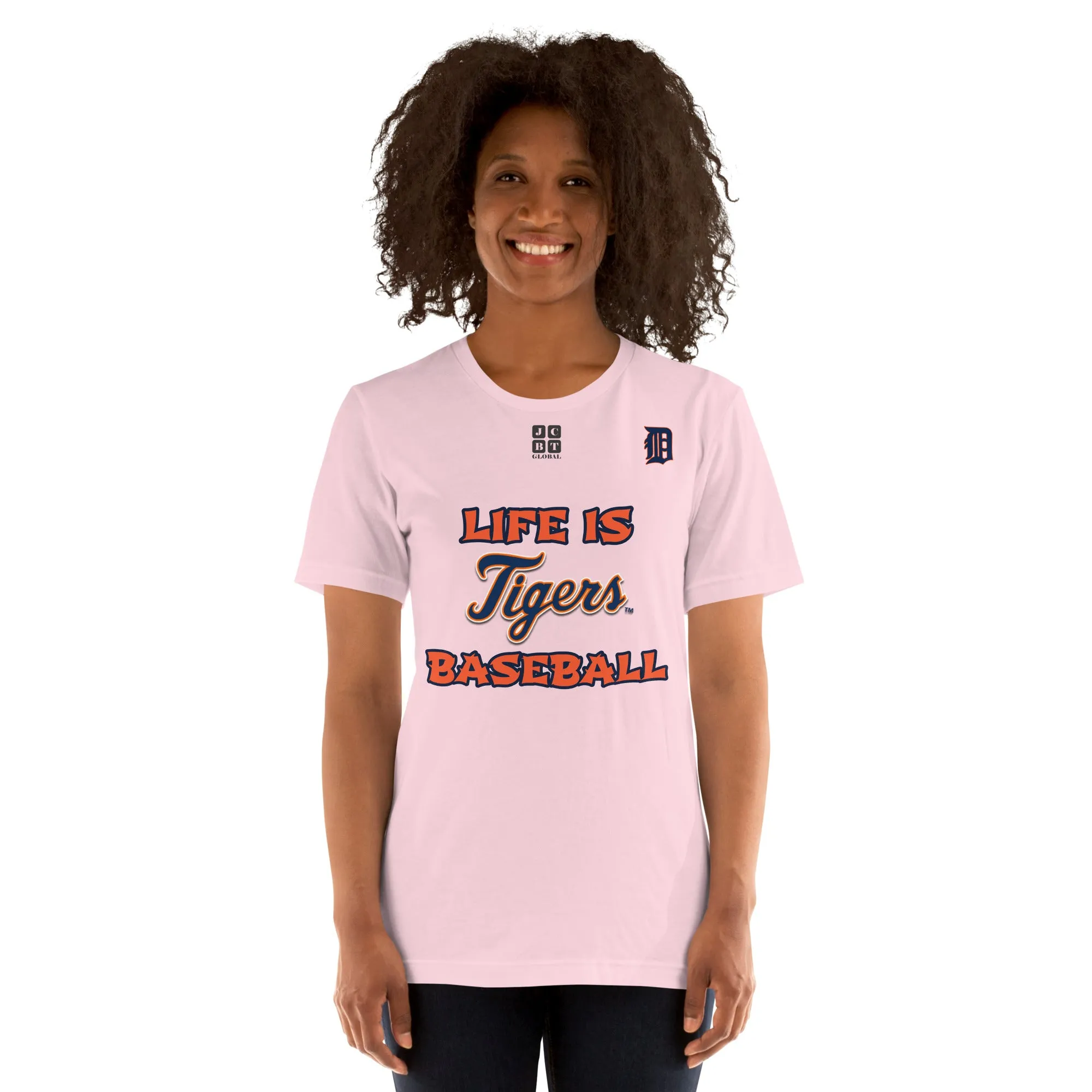 Unisex t-shirt "20105-0011-10 Life Is Tigers Baseball (Black Logo)"