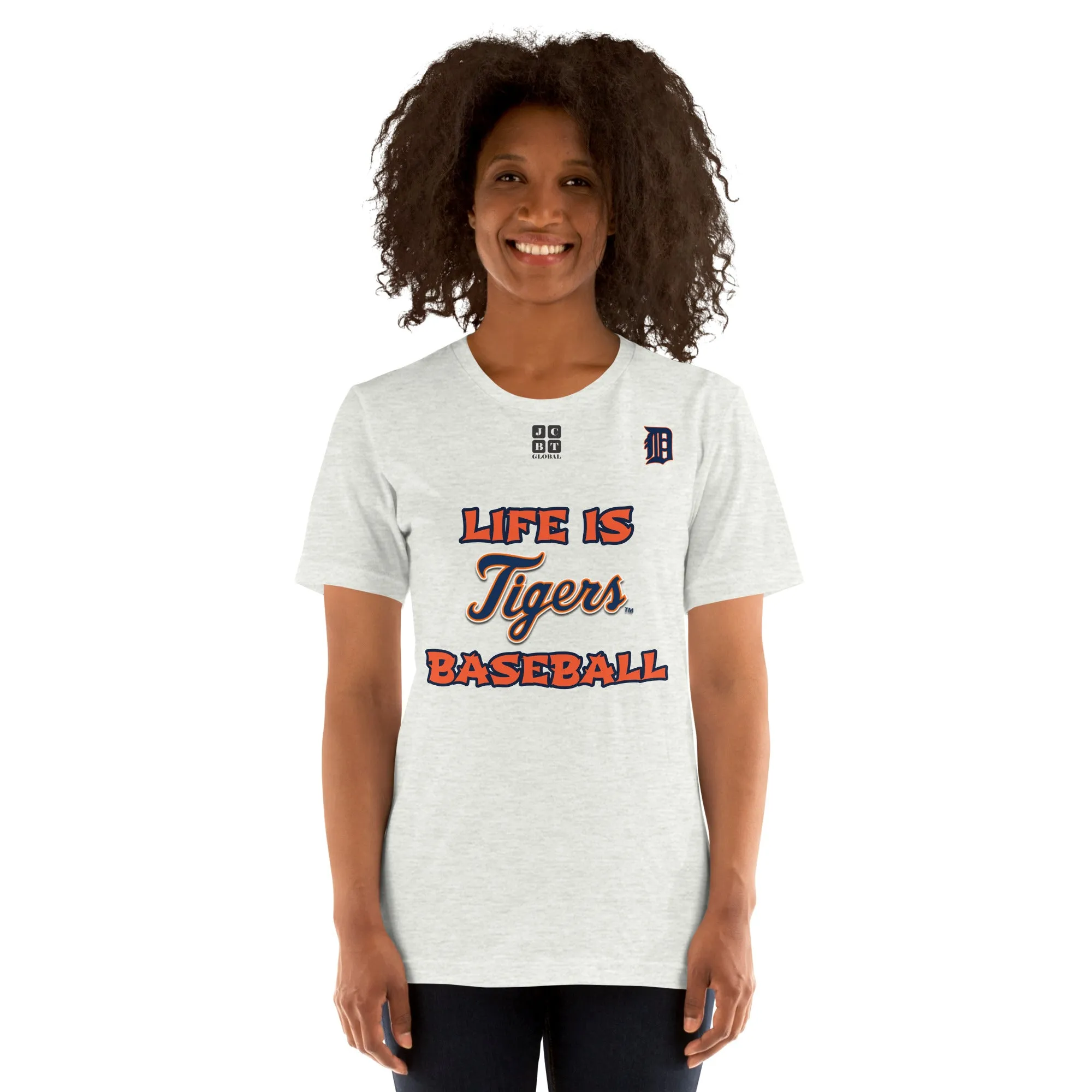 Unisex t-shirt "20105-0011-10 Life Is Tigers Baseball (Black Logo)"