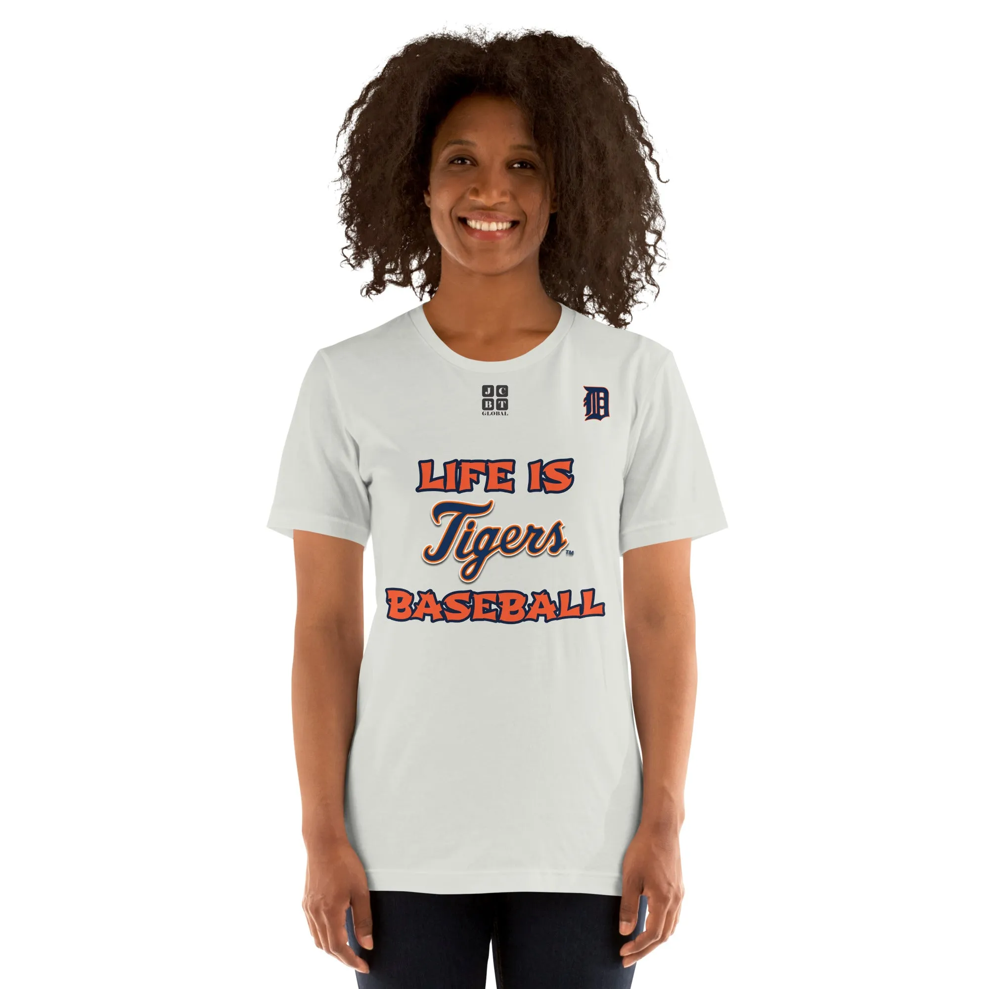 Unisex t-shirt "20105-0011-10 Life Is Tigers Baseball (Black Logo)"