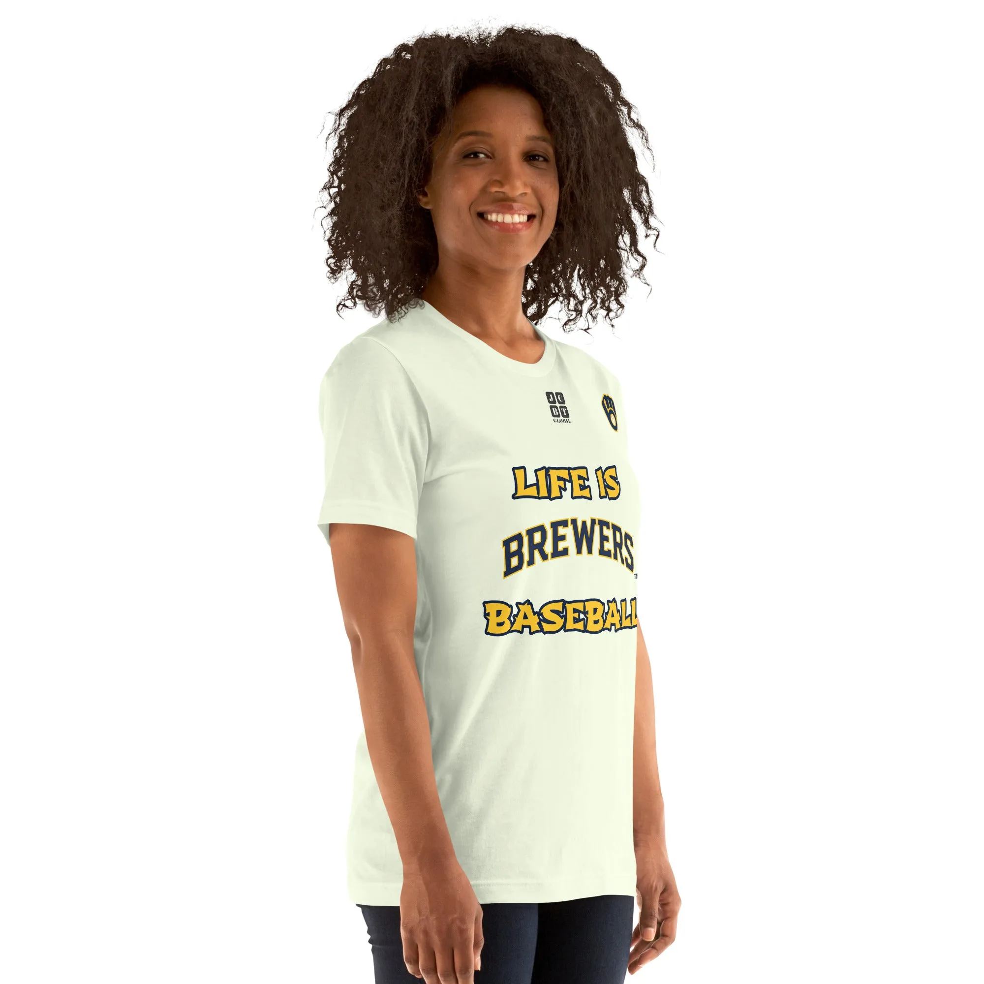 Unisex t-shirt "20105-0011-16 Life Is Brewers Baseball (Black Logo)"