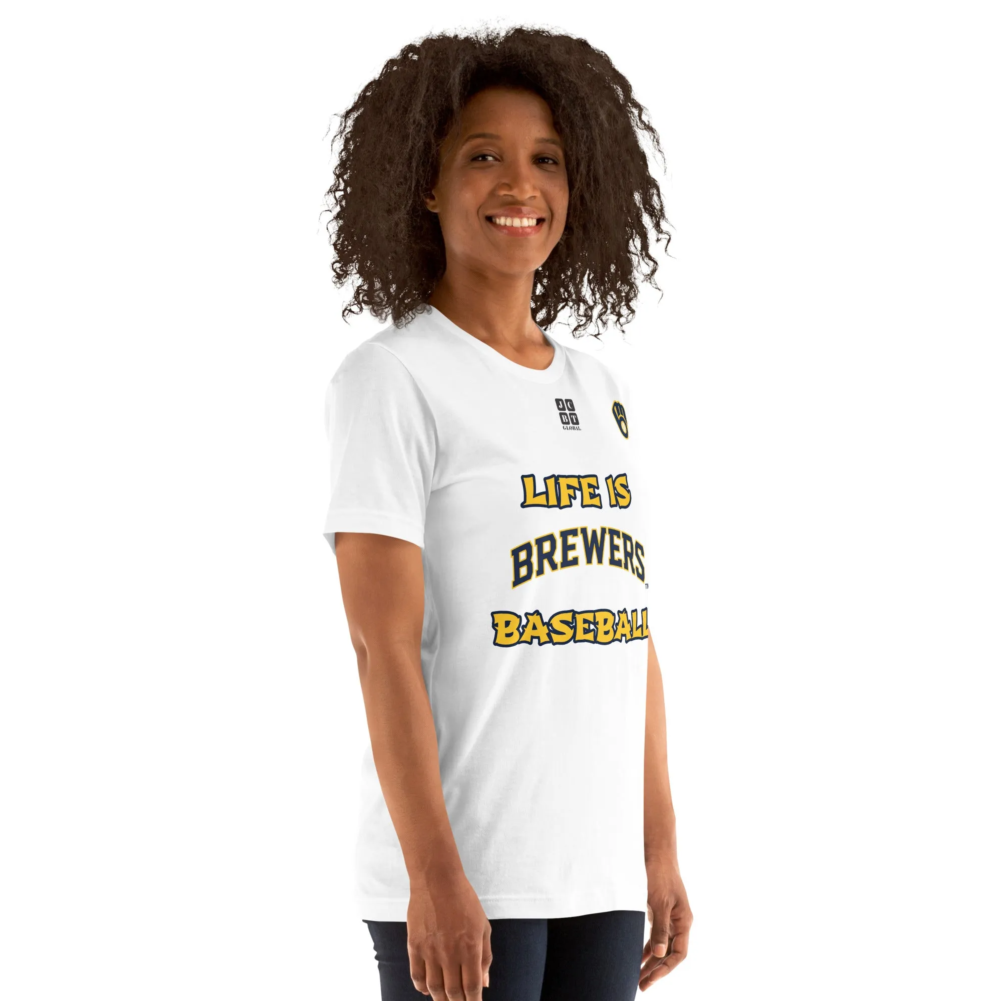 Unisex t-shirt "20105-0011-16 Life Is Brewers Baseball (Black Logo)"
