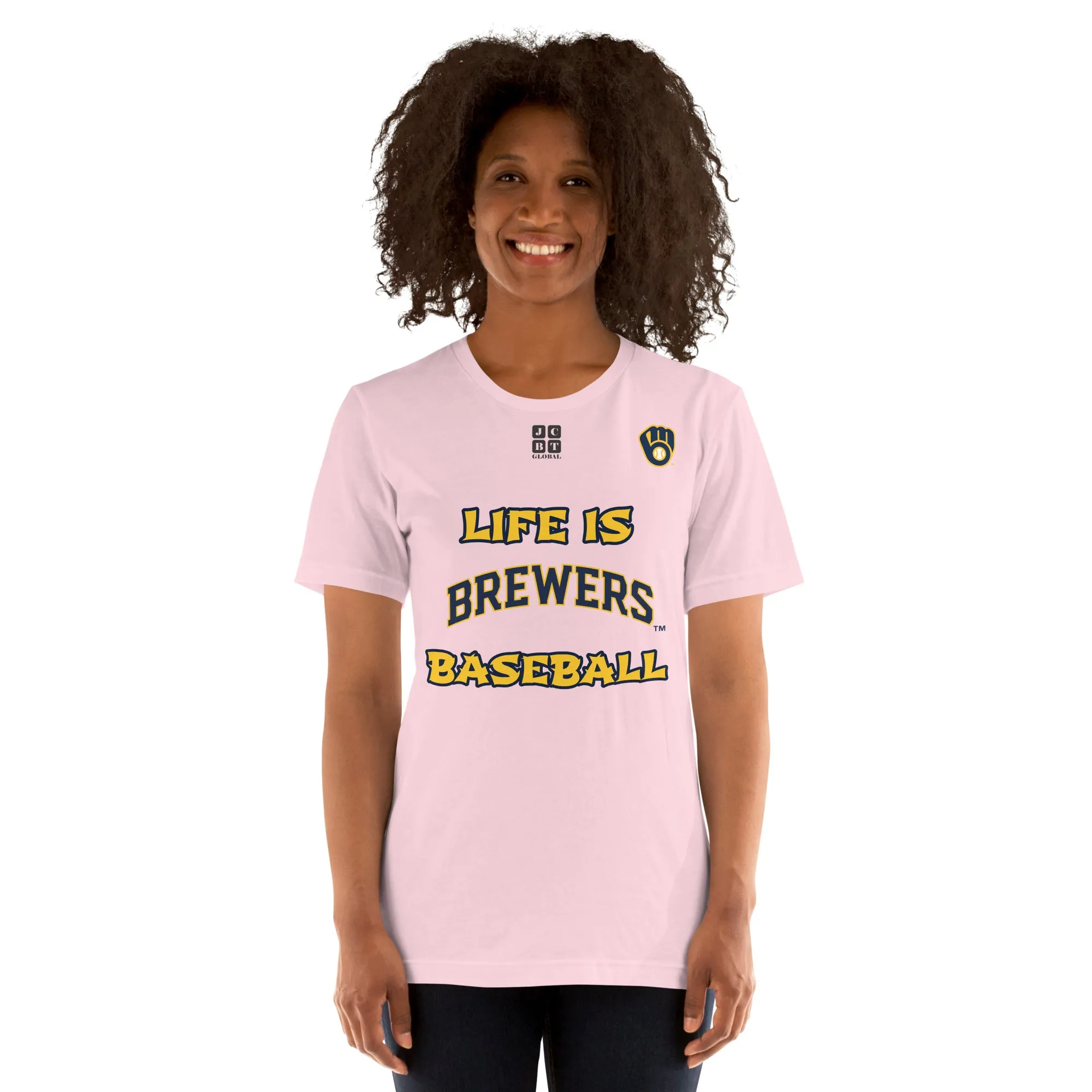 Unisex t-shirt "20105-0011-16 Life Is Brewers Baseball (Black Logo)"