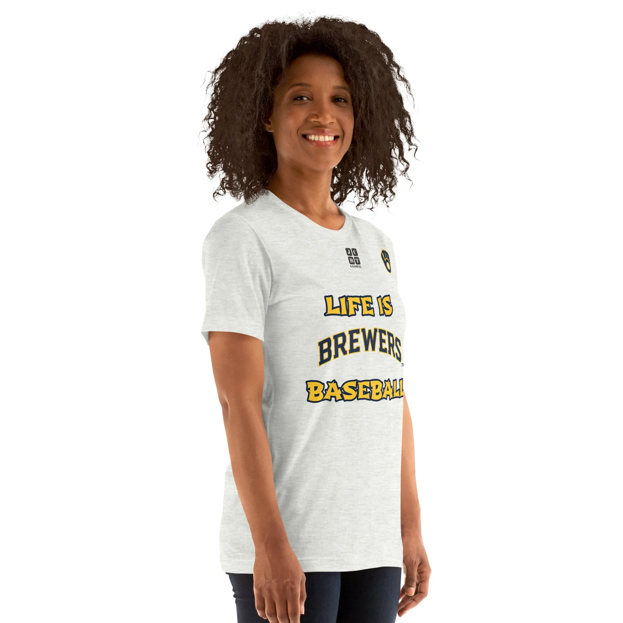 Unisex t-shirt "20105-0011-16 Life Is Brewers Baseball (Black Logo)"