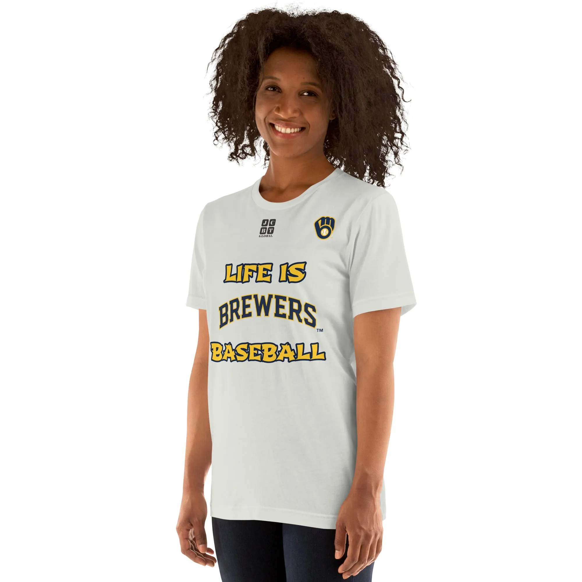 Unisex t-shirt "20105-0011-16 Life Is Brewers Baseball (Black Logo)"