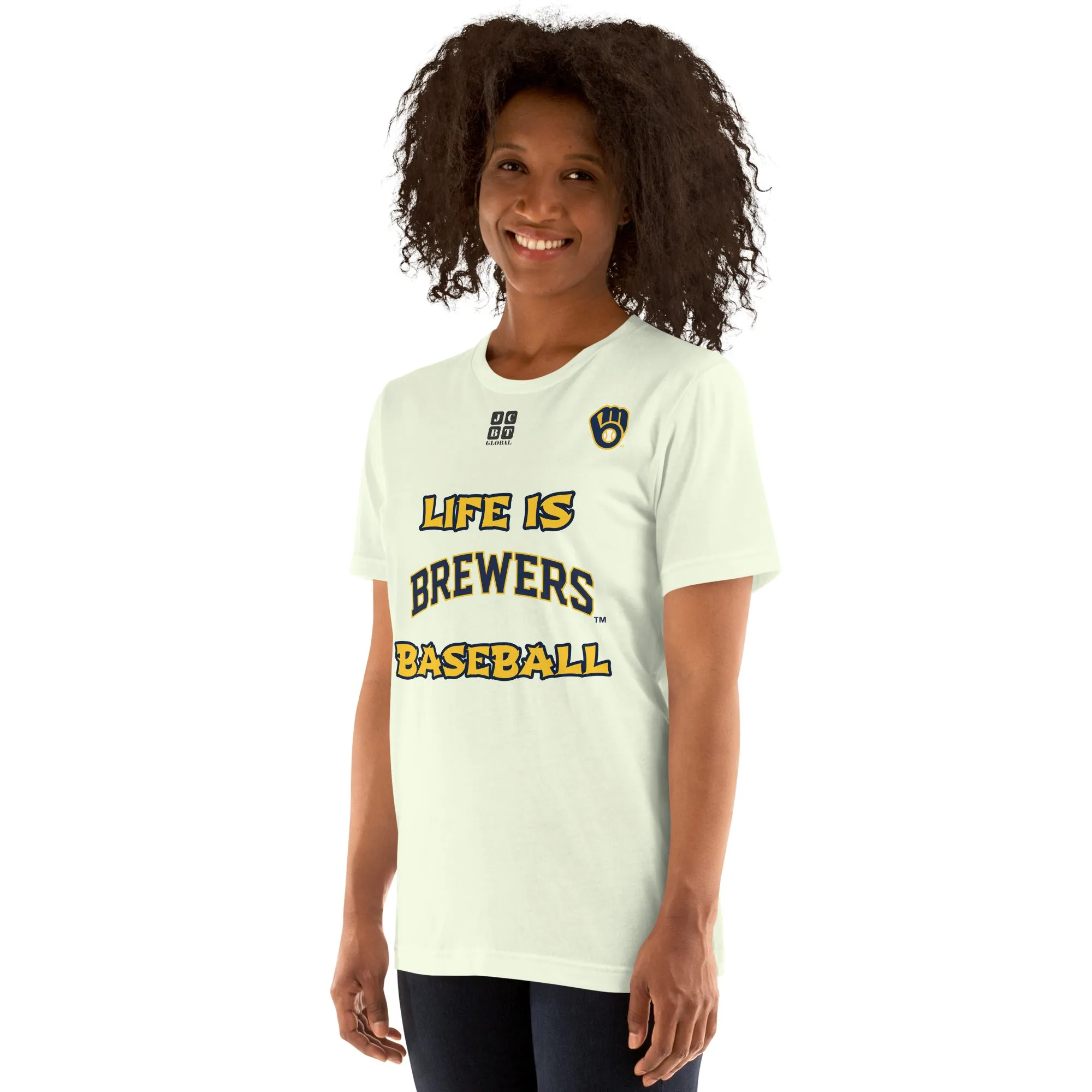 Unisex t-shirt "20105-0011-16 Life Is Brewers Baseball (Black Logo)"