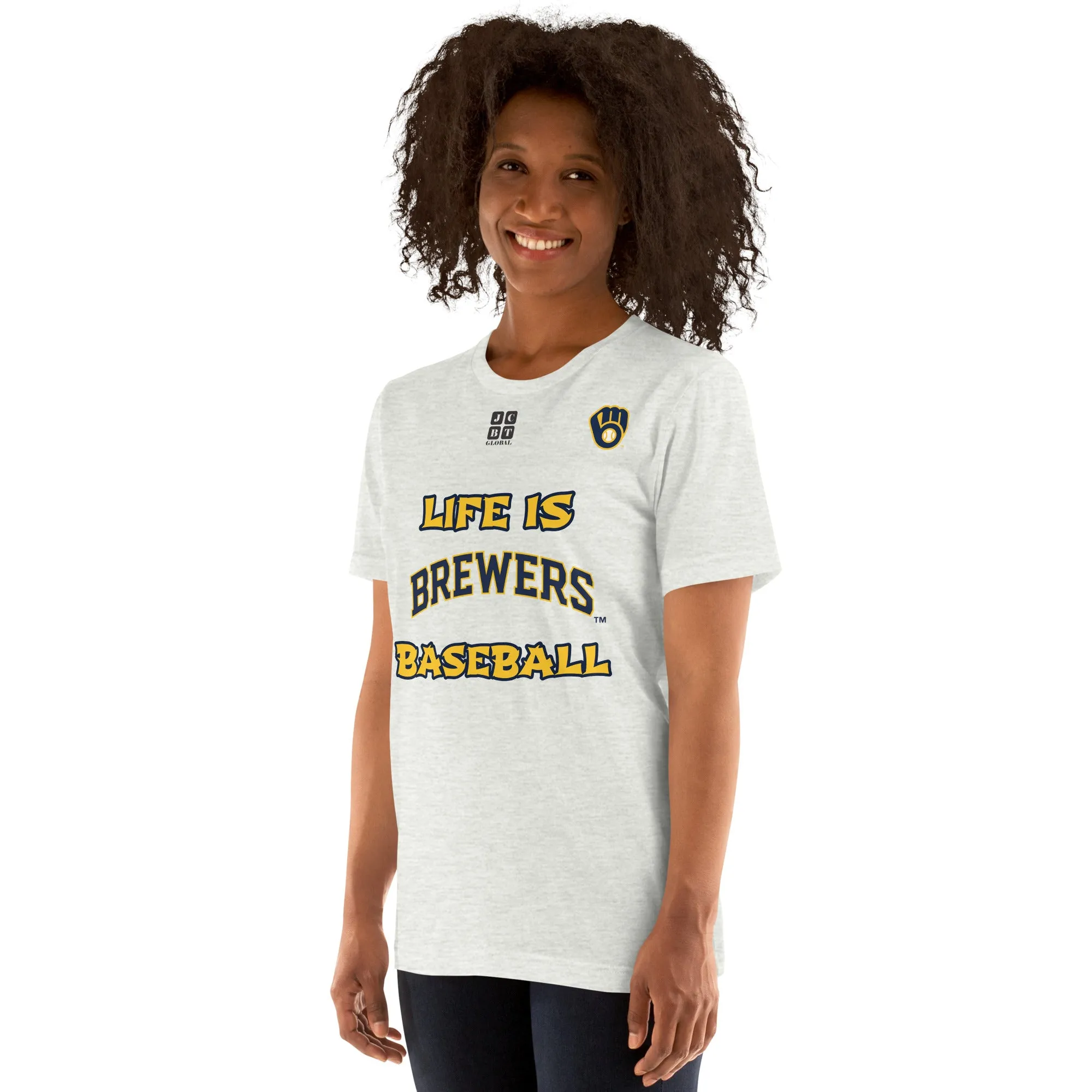 Unisex t-shirt "20105-0011-16 Life Is Brewers Baseball (Black Logo)"
