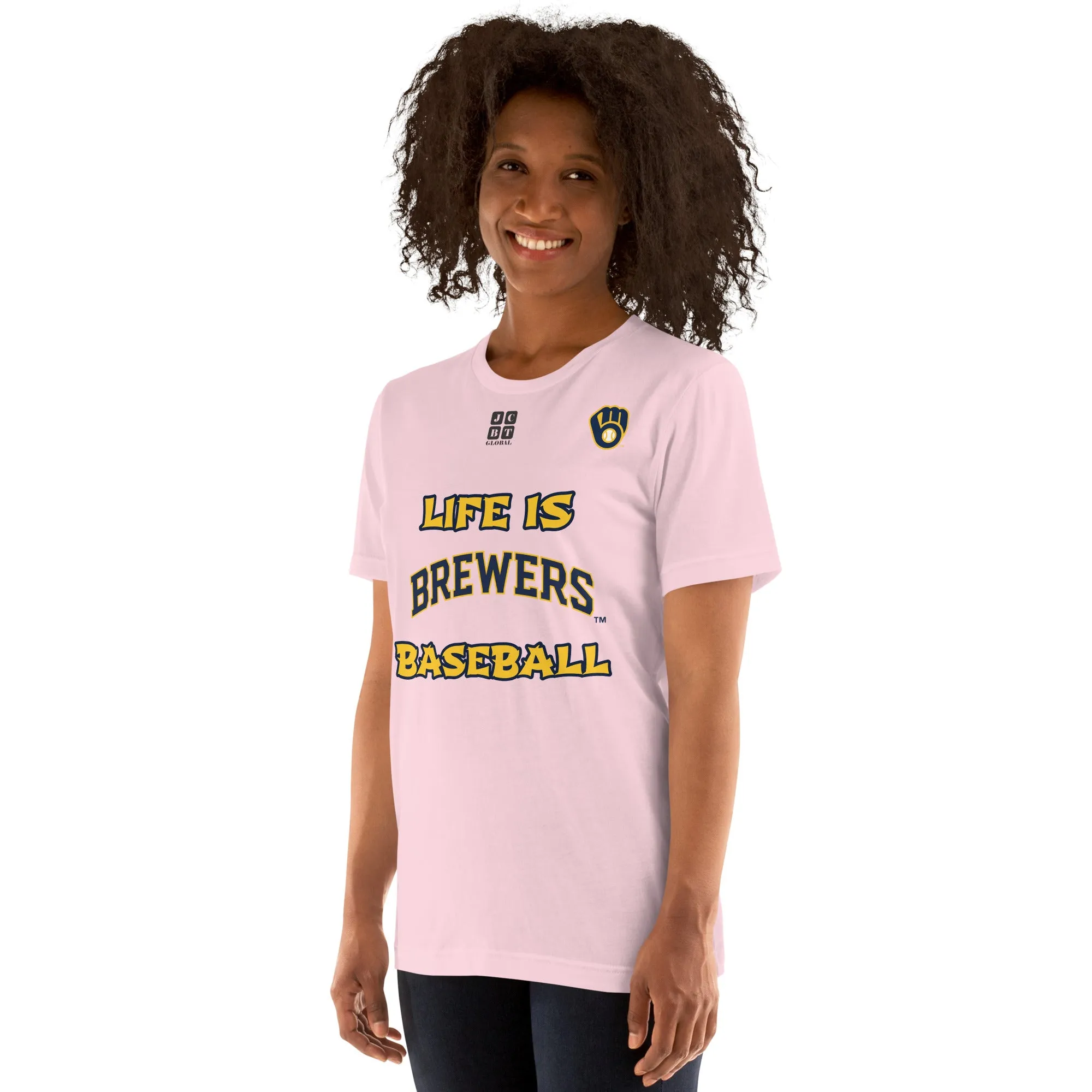 Unisex t-shirt "20105-0011-16 Life Is Brewers Baseball (Black Logo)"