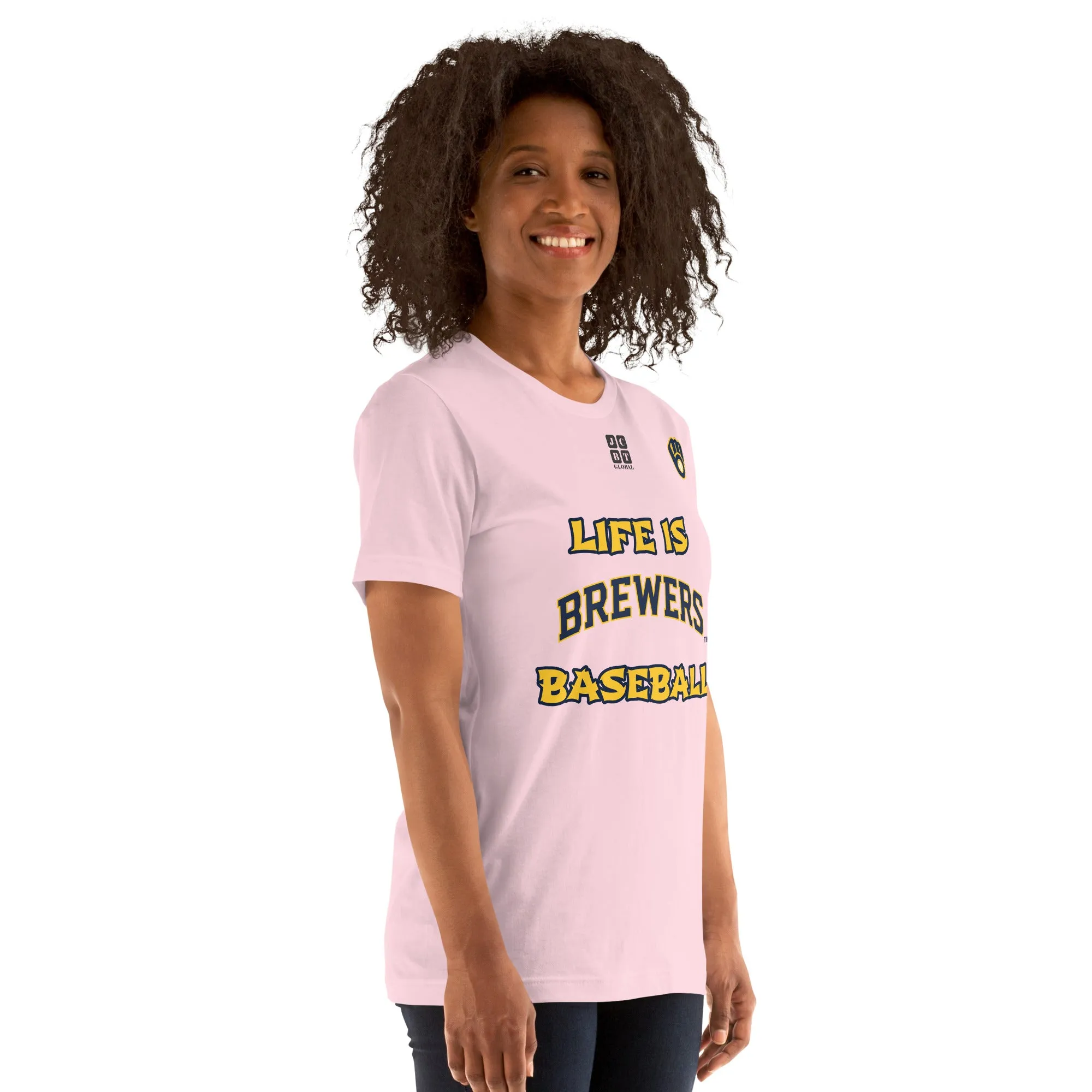 Unisex t-shirt "20105-0011-16 Life Is Brewers Baseball (Black Logo)"
