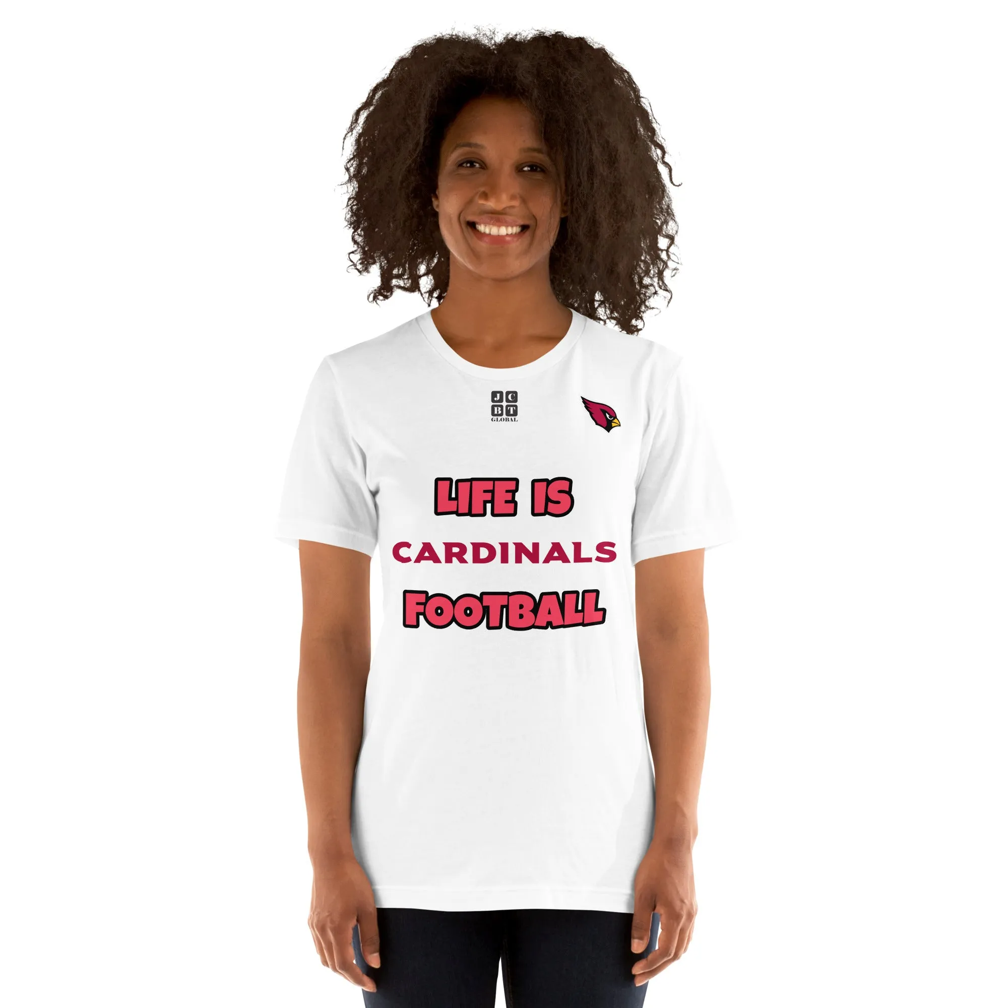 Unisex t-shirt "20107-0011-01 Life Is Cardinals Football (Black Logo)"