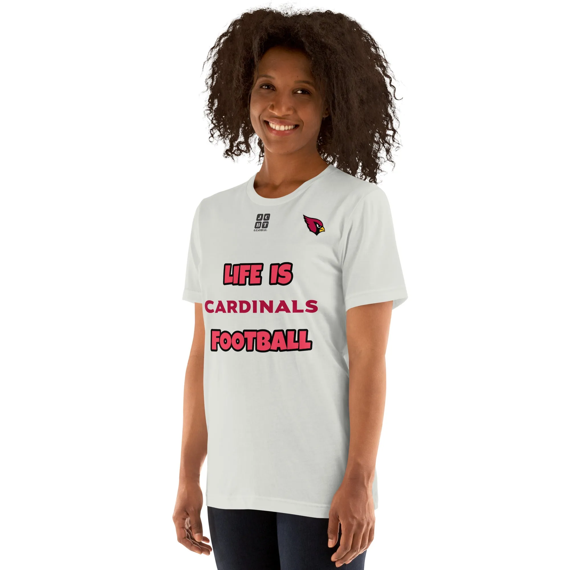Unisex t-shirt "20107-0011-01 Life Is Cardinals Football (Black Logo)"