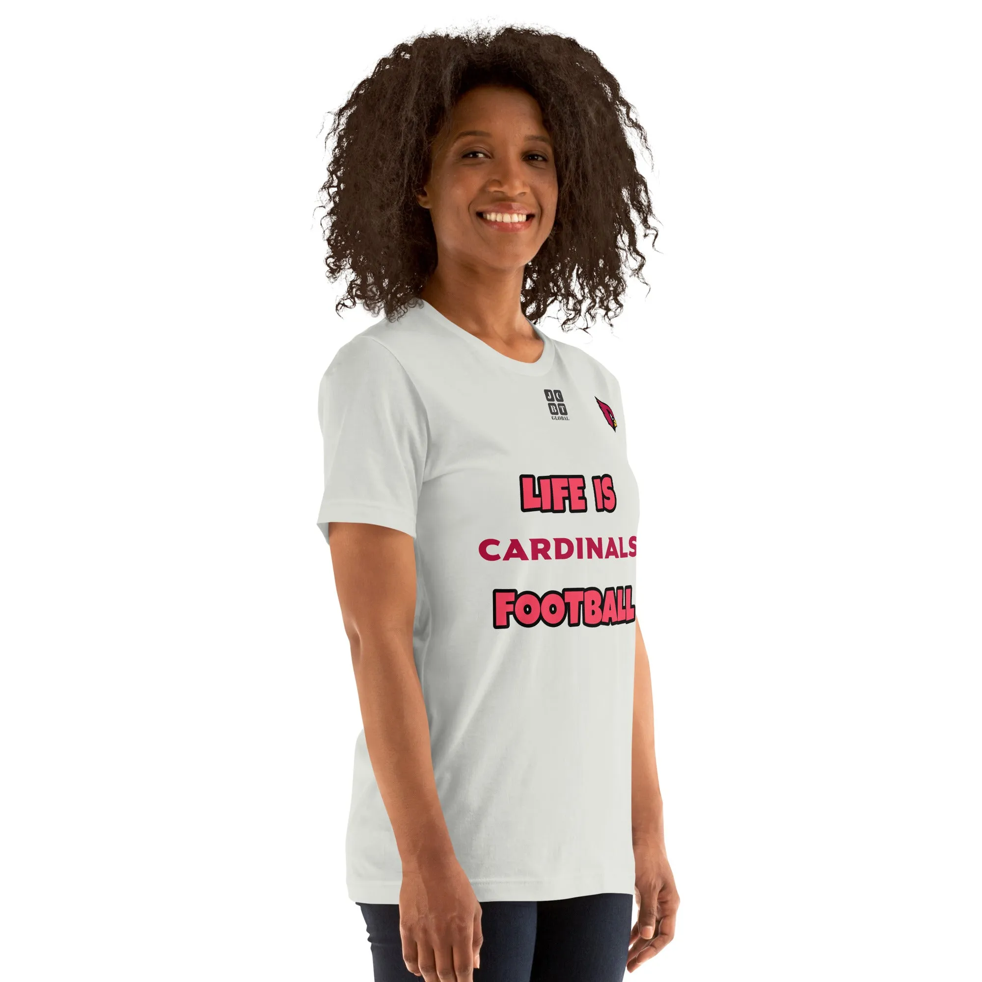 Unisex t-shirt "20107-0011-01 Life Is Cardinals Football (Black Logo)"