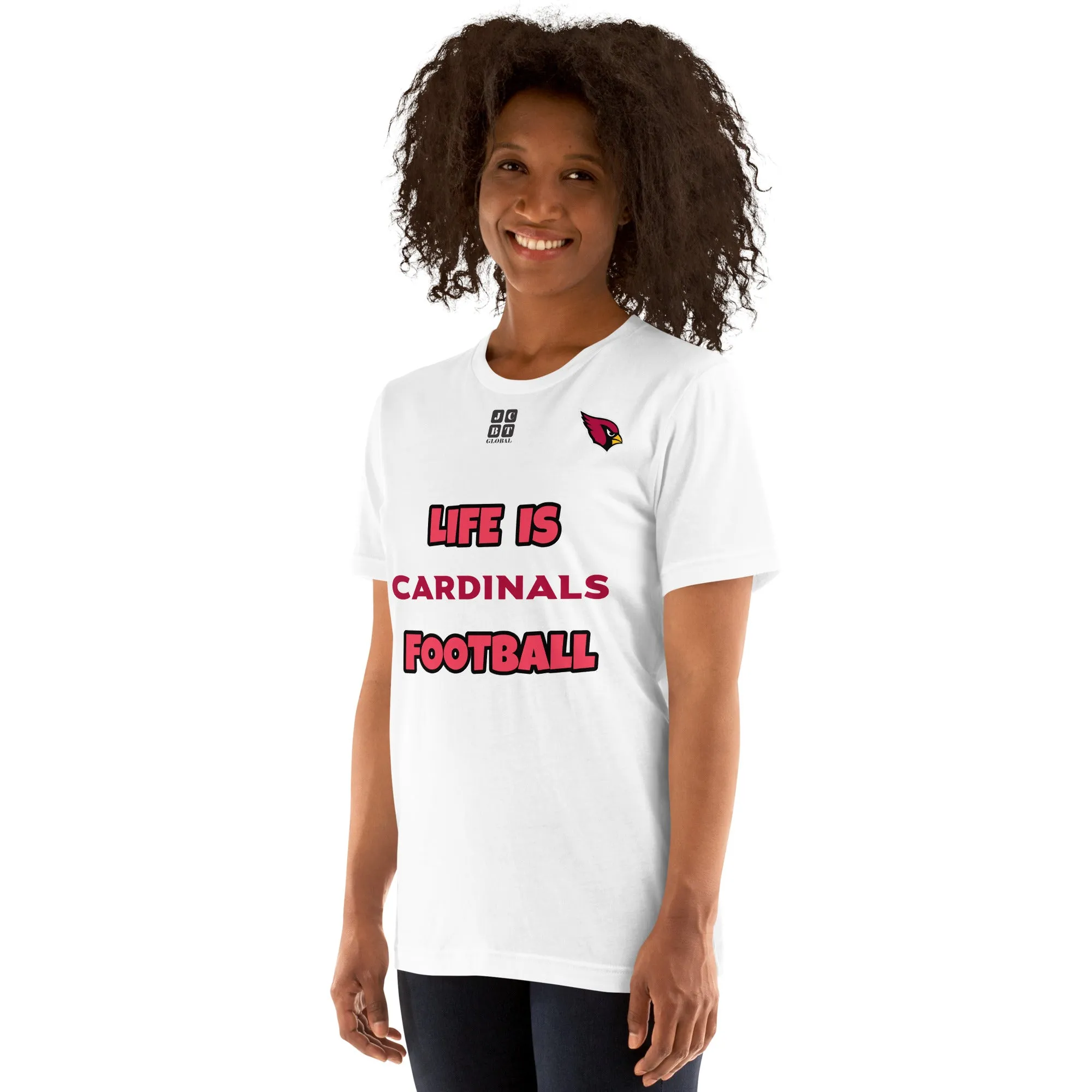 Unisex t-shirt "20107-0011-01 Life Is Cardinals Football (Black Logo)"