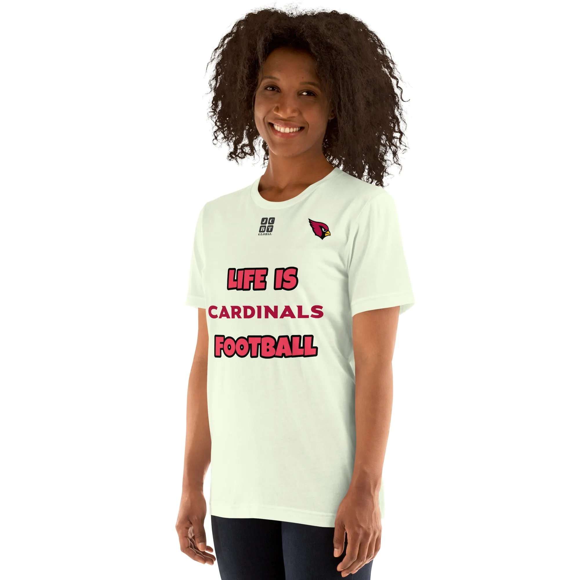 Unisex t-shirt "20107-0011-01 Life Is Cardinals Football (Black Logo)"