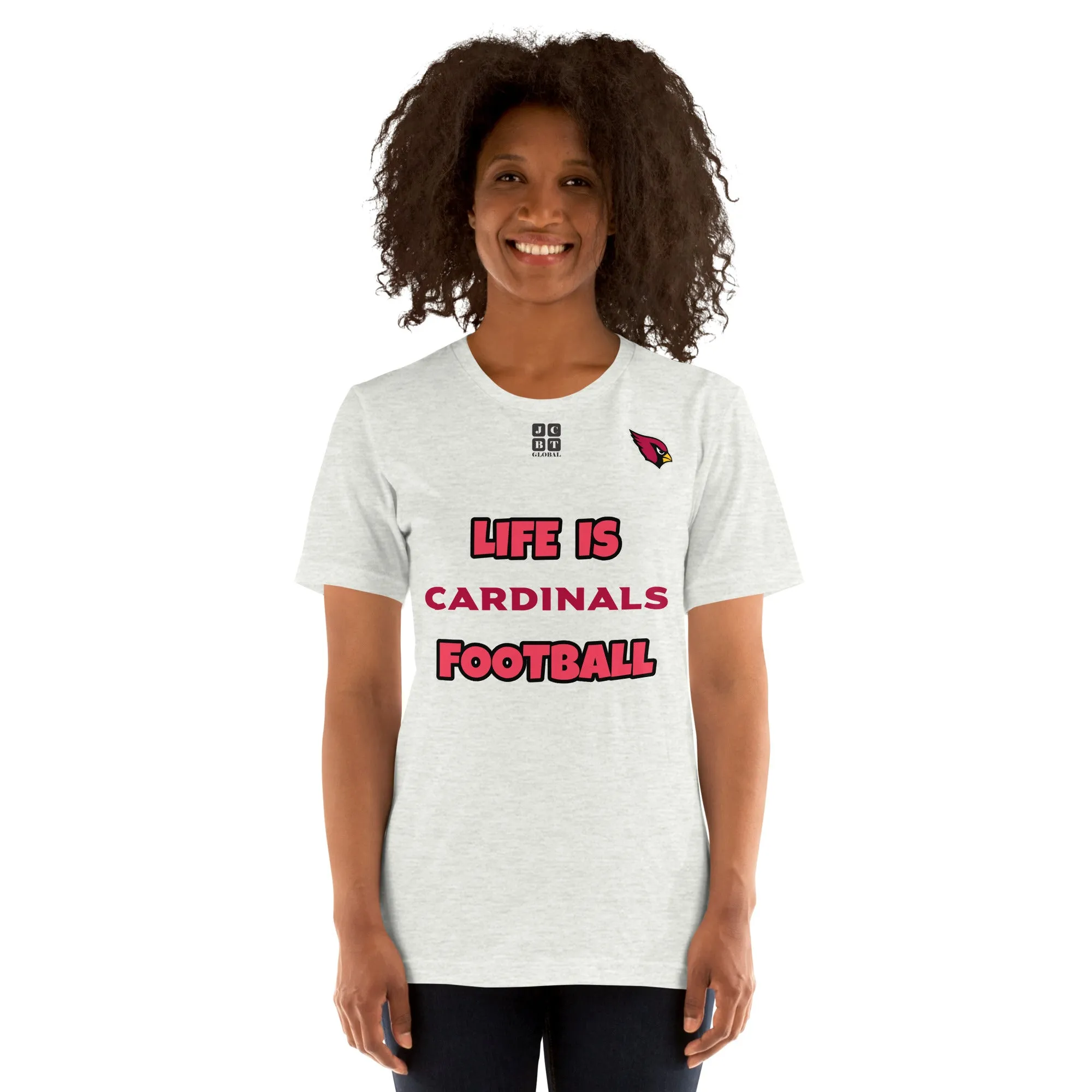 Unisex t-shirt "20107-0011-01 Life Is Cardinals Football (Black Logo)"