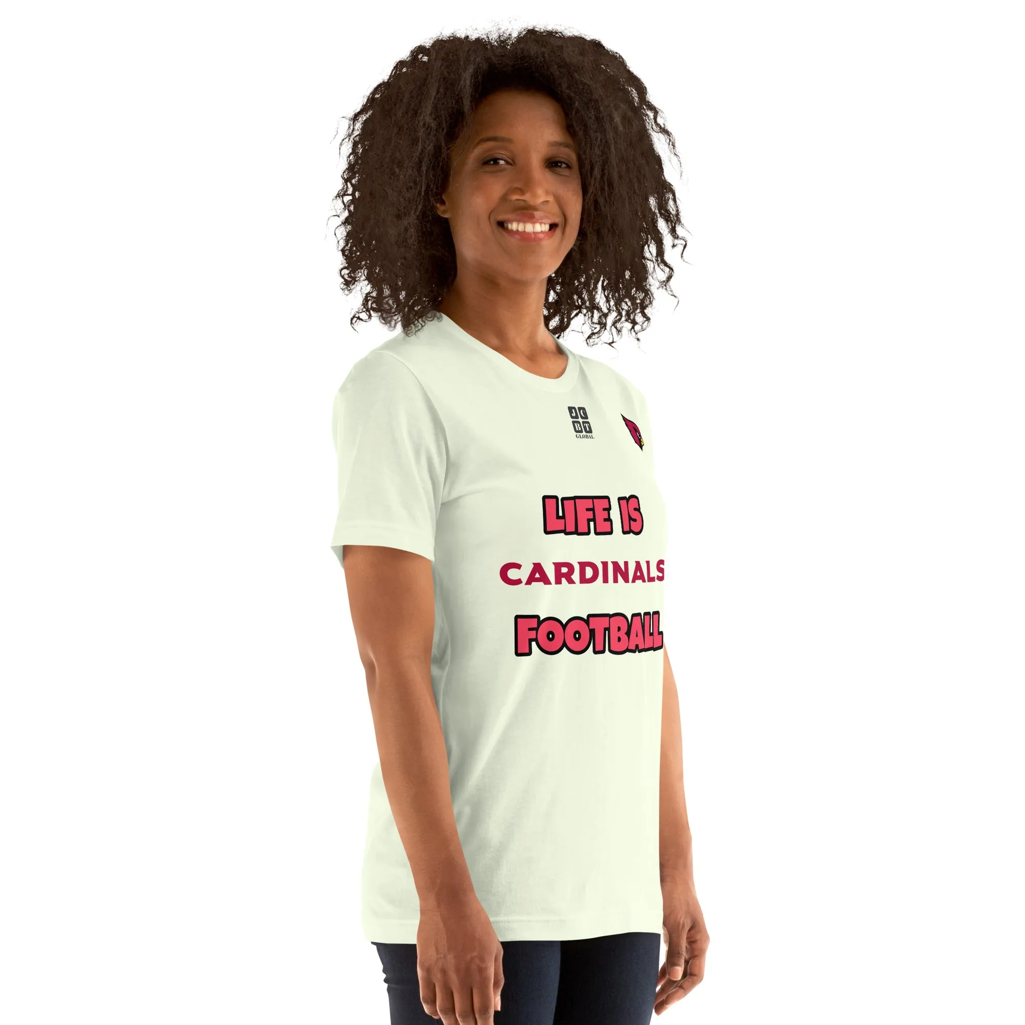 Unisex t-shirt "20107-0011-01 Life Is Cardinals Football (Black Logo)"