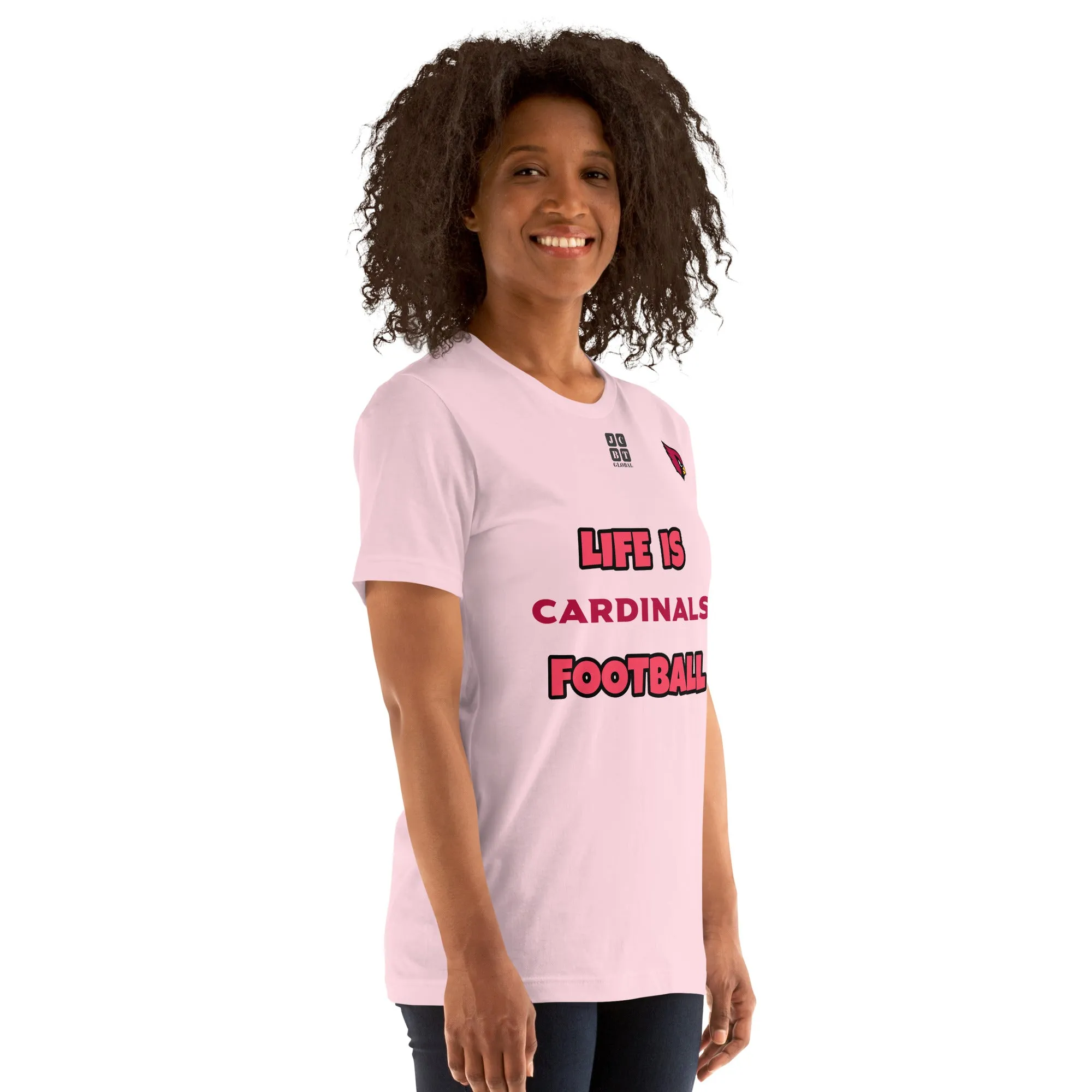 Unisex t-shirt "20107-0011-01 Life Is Cardinals Football (Black Logo)"