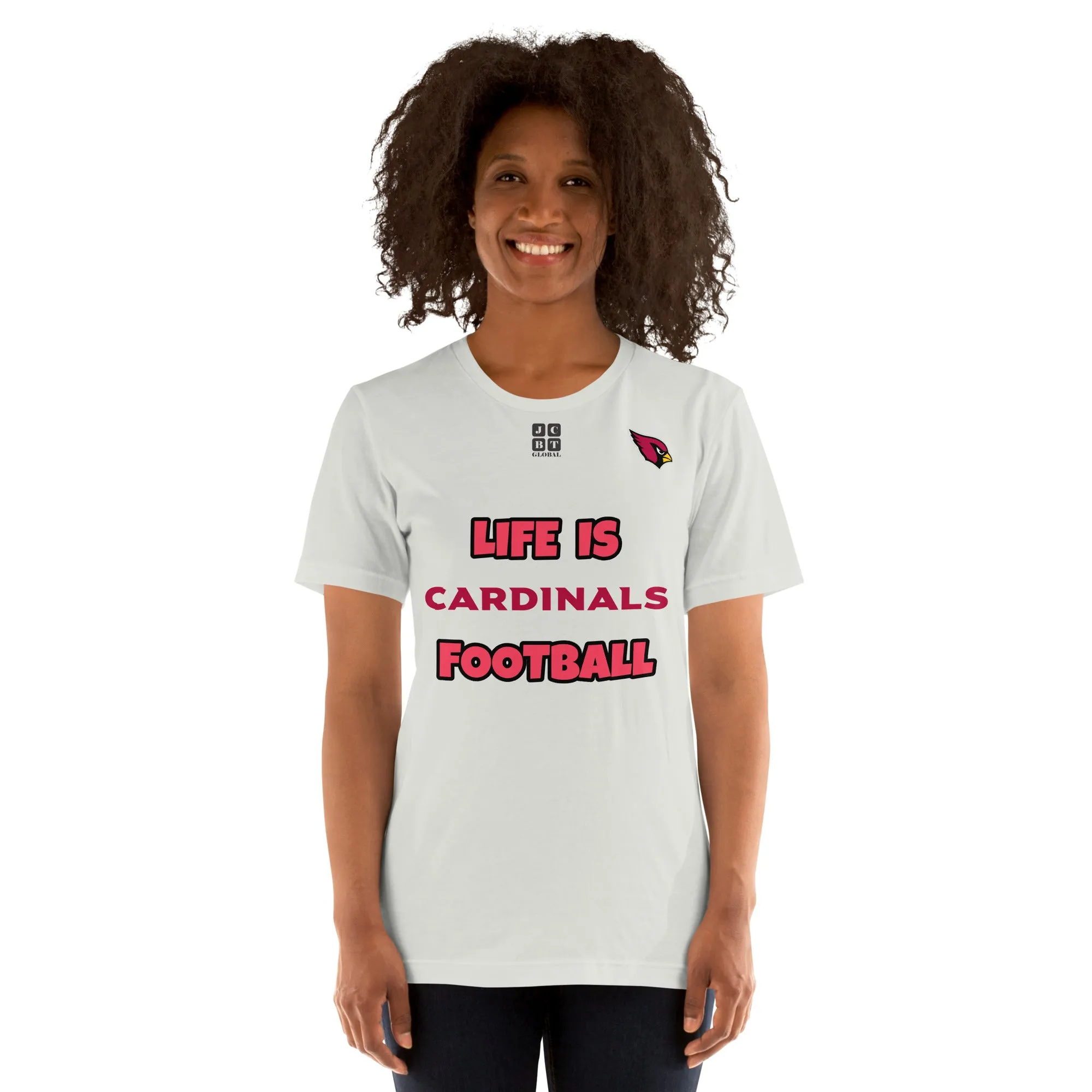Unisex t-shirt "20107-0011-01 Life Is Cardinals Football (Black Logo)"