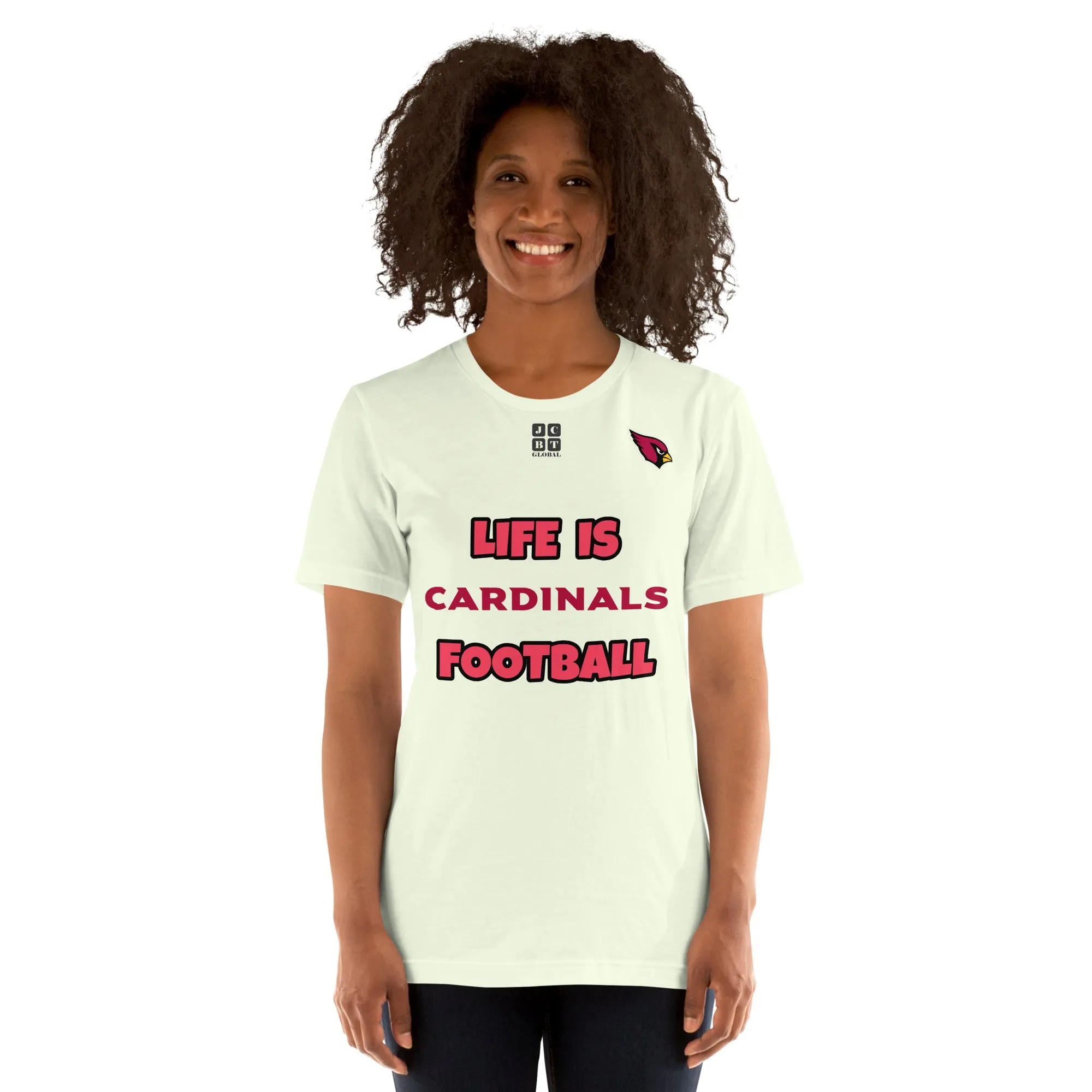 Unisex t-shirt "20107-0011-01 Life Is Cardinals Football (Black Logo)"