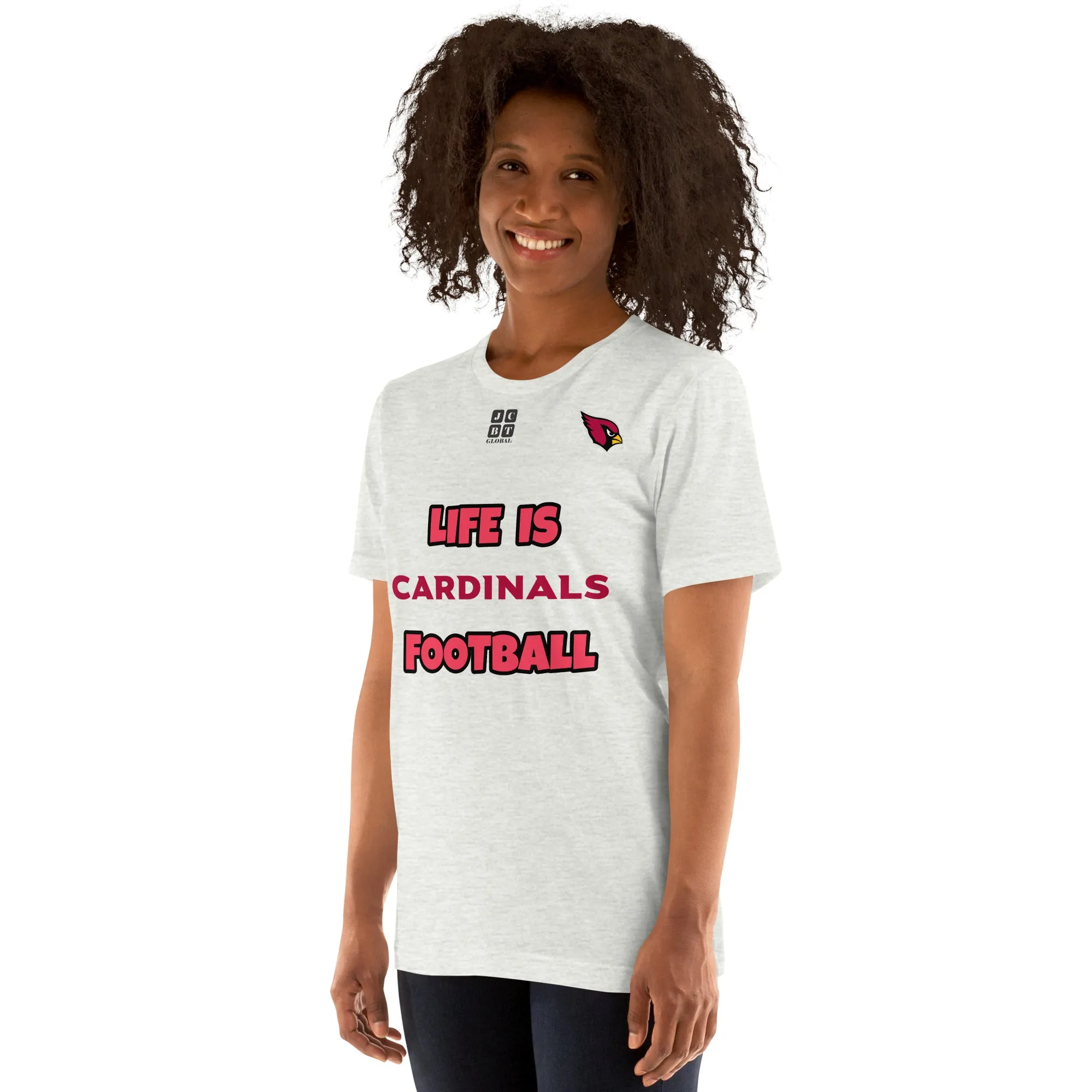 Unisex t-shirt "20107-0011-01 Life Is Cardinals Football (Black Logo)"