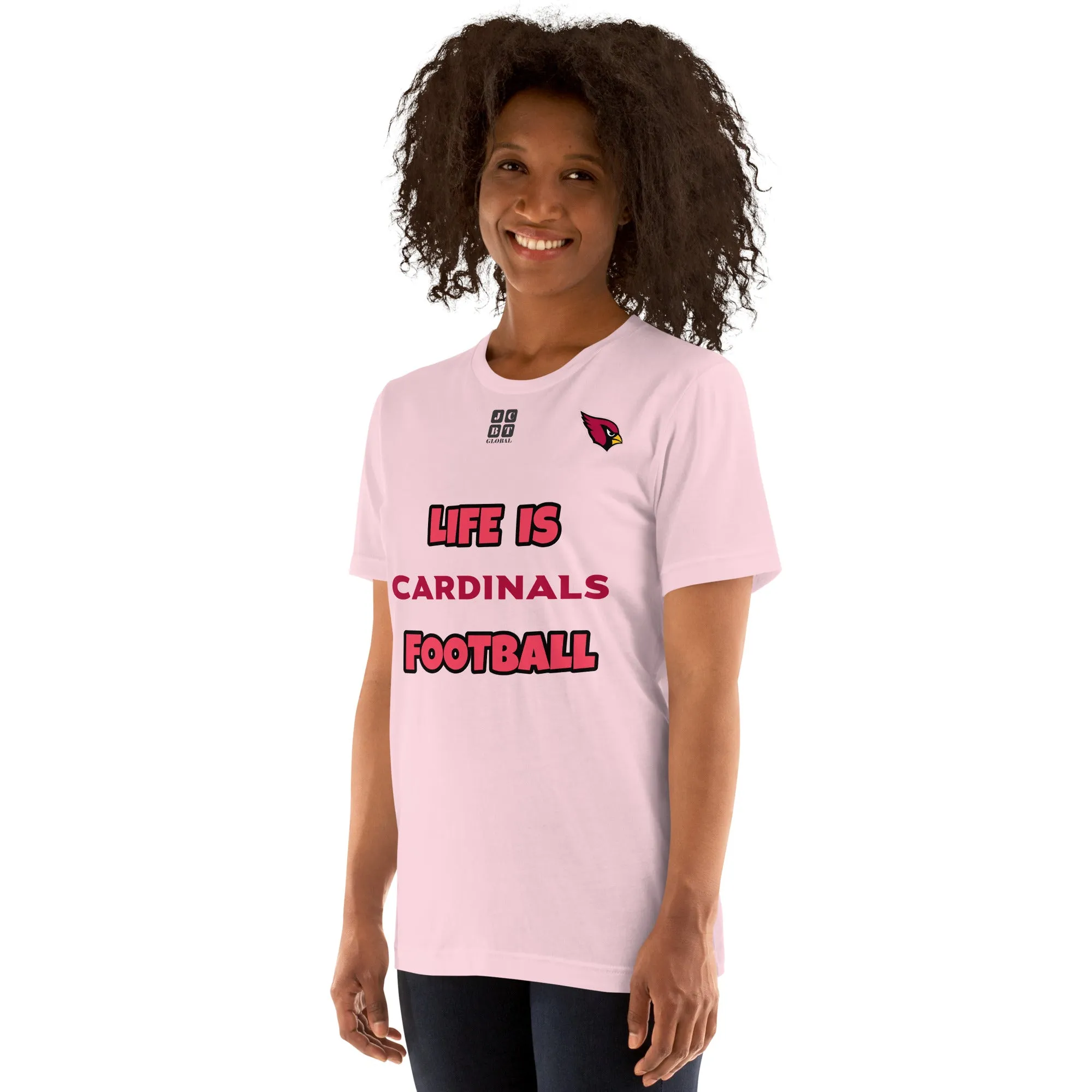 Unisex t-shirt "20107-0011-01 Life Is Cardinals Football (Black Logo)"