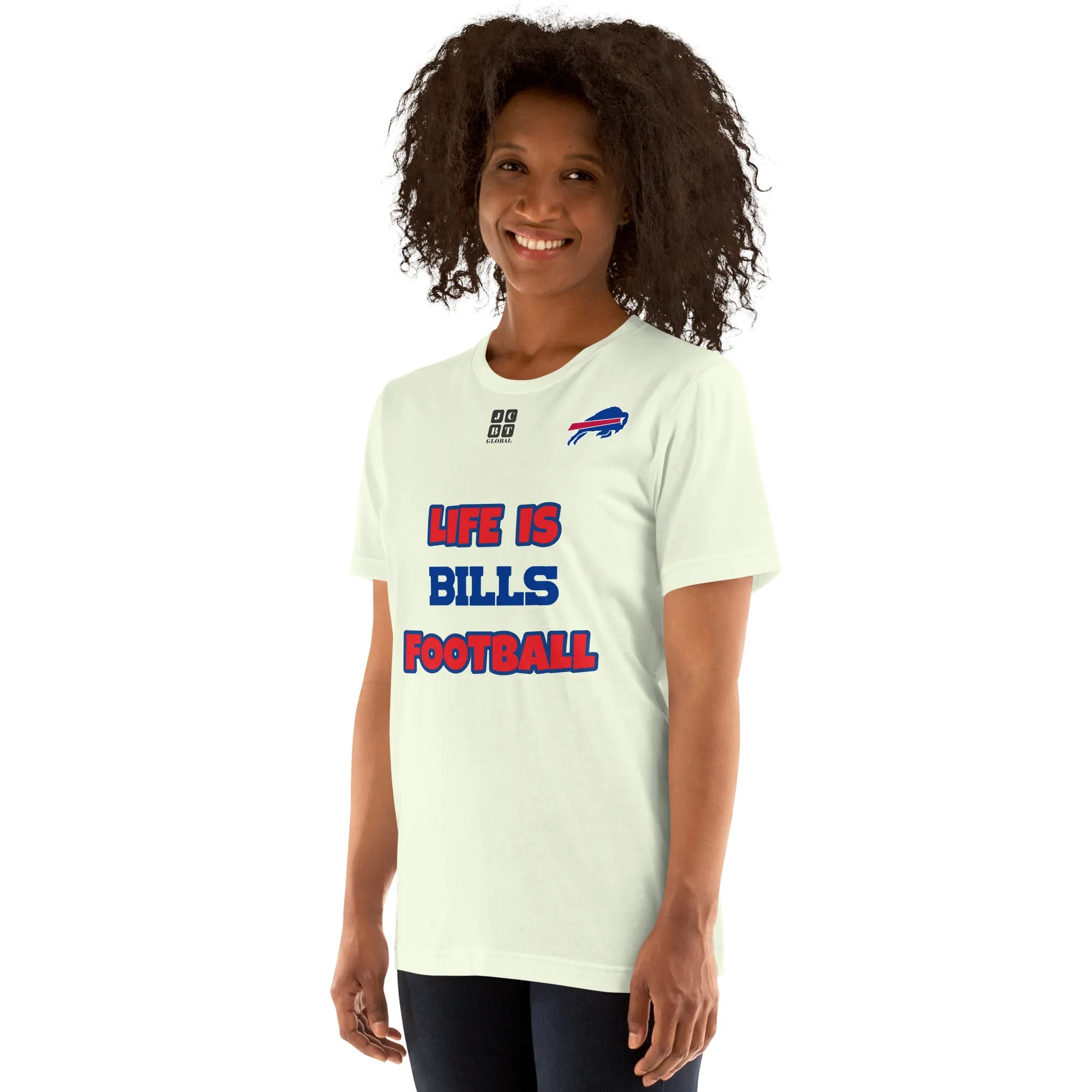 Unisex t-shirt "20107-0011-04 Life Is Bills Football (Black Logo)"