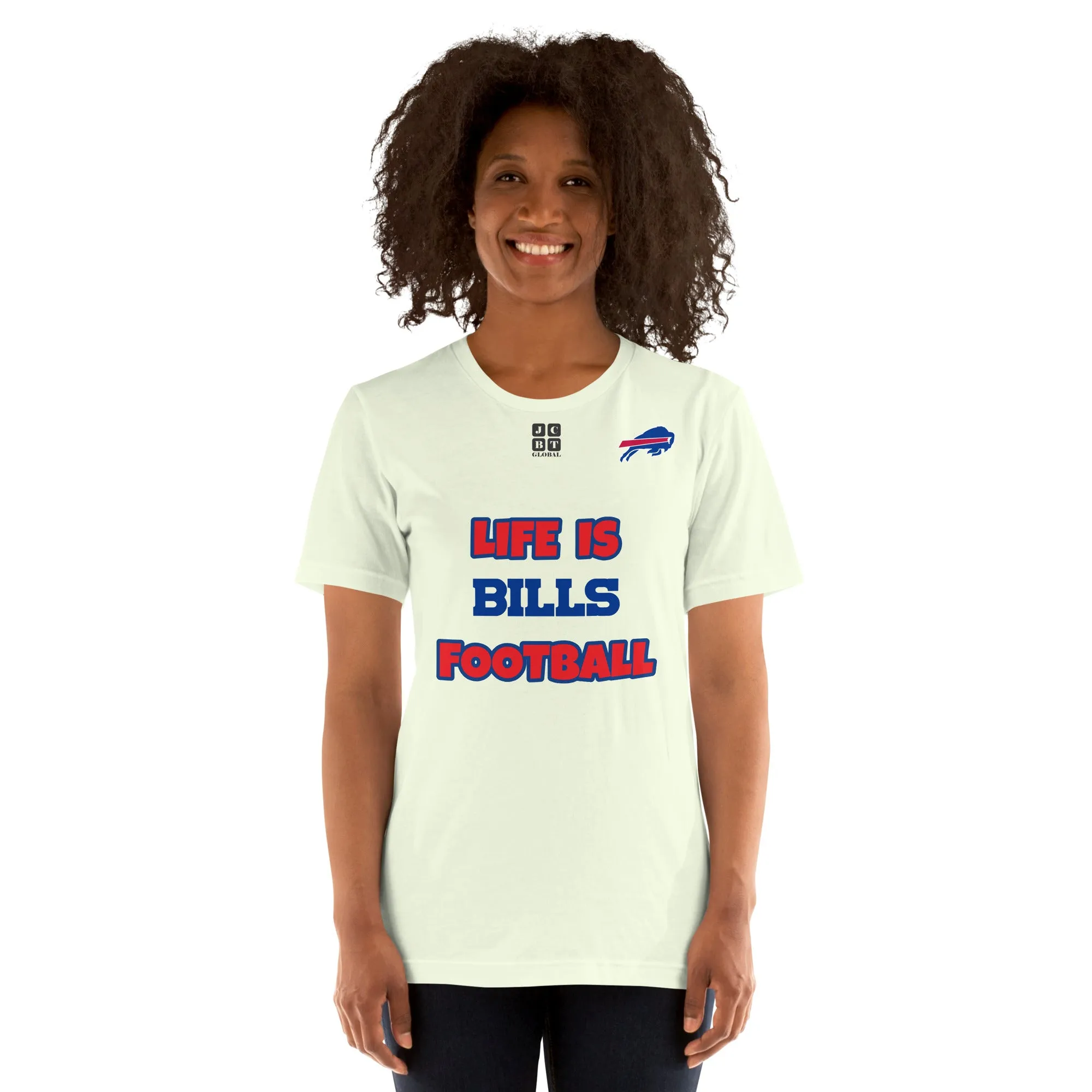 Unisex t-shirt "20107-0011-04 Life Is Bills Football (Black Logo)"
