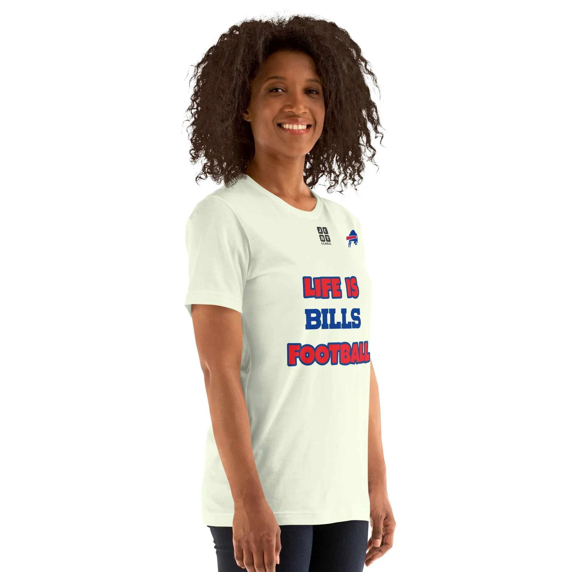 Unisex t-shirt "20107-0011-04 Life Is Bills Football (Black Logo)"