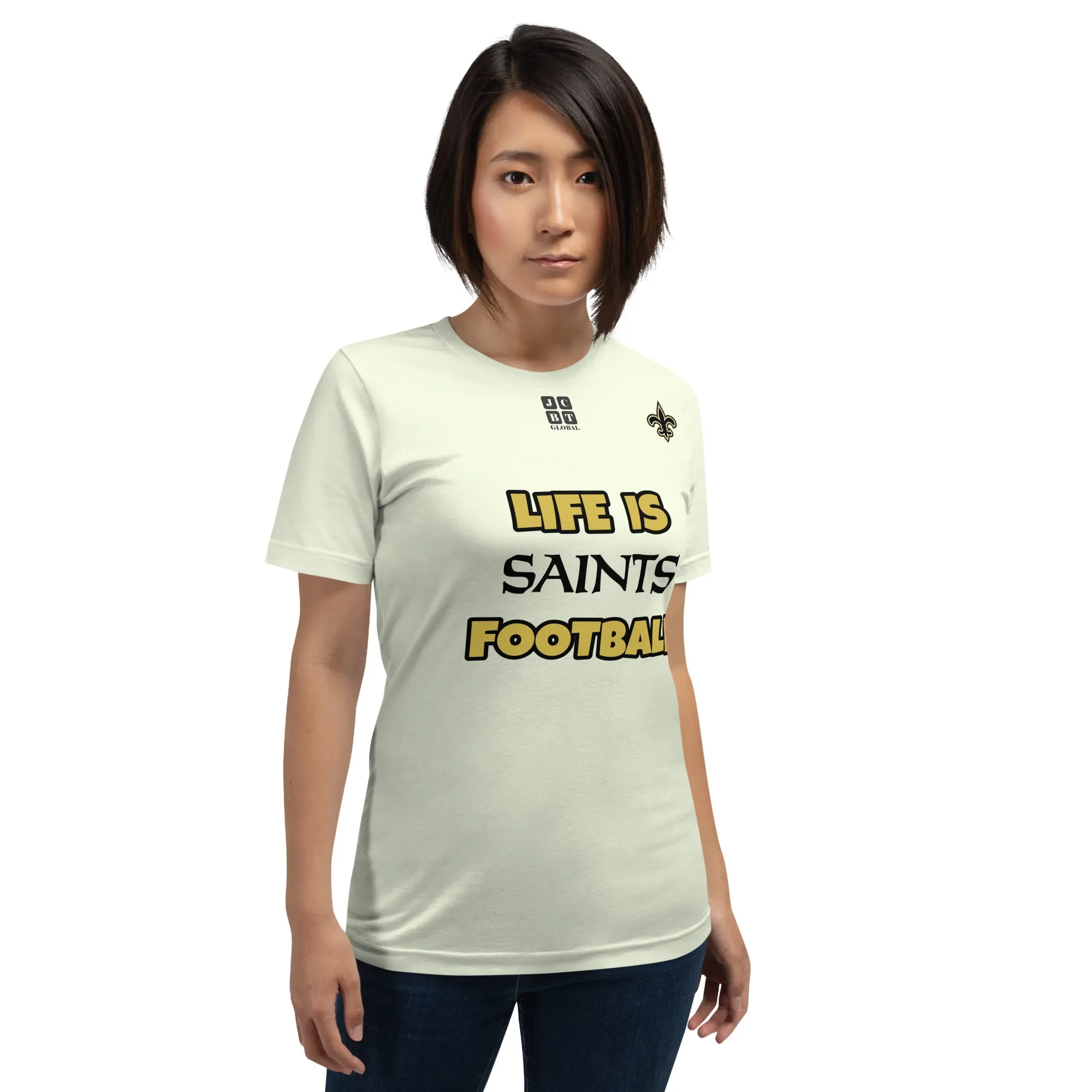 Unisex t-shirt "20107-0011-23 Life Is Saints Football (Black Logo)"