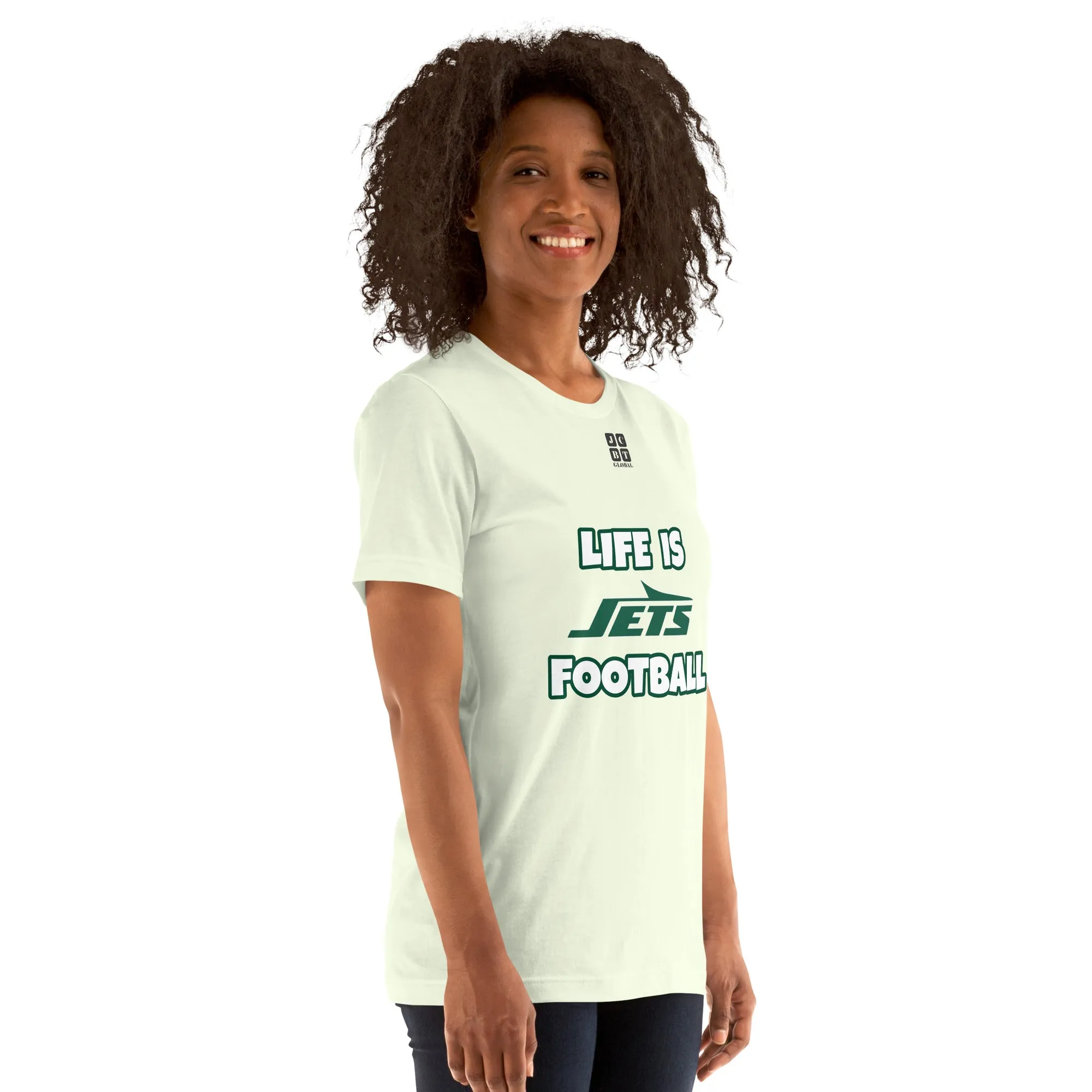 Unisex t-shirt "20107-0011-25 Life Is Jets Football (Black Logo)"