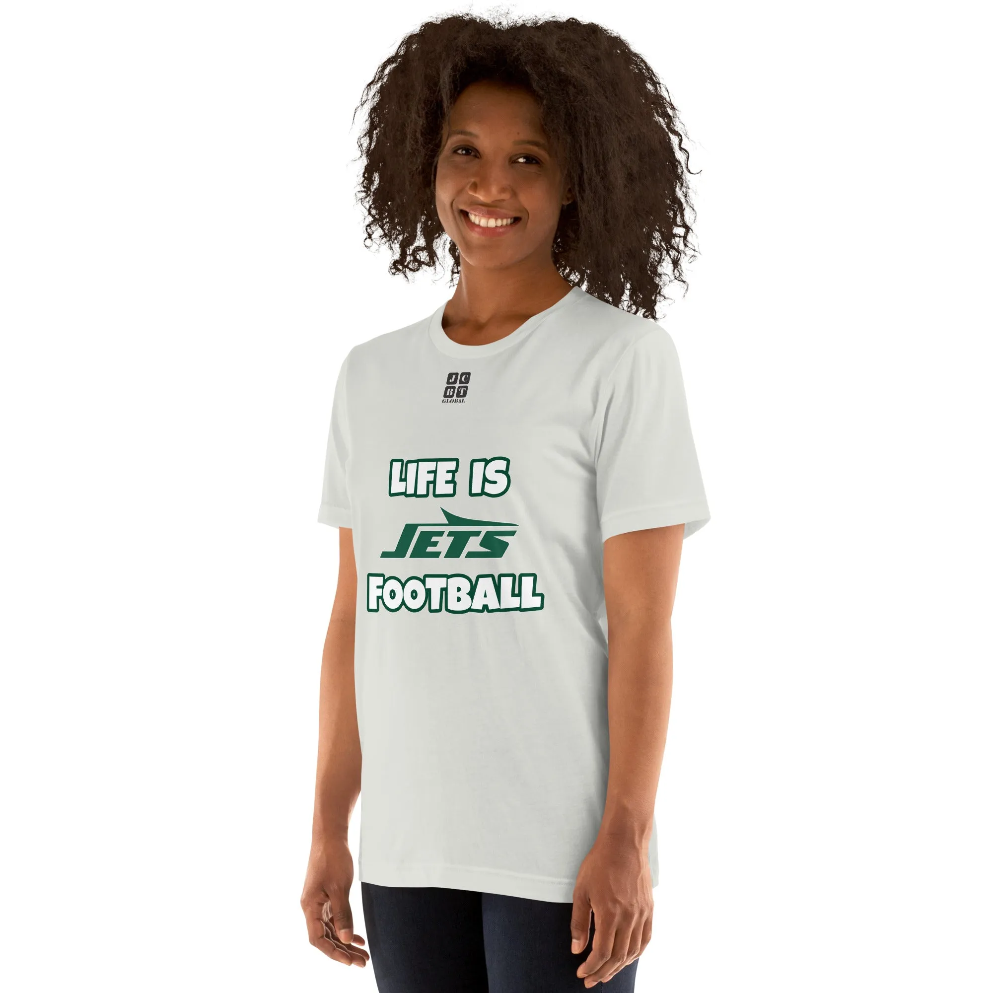 Unisex t-shirt "20107-0011-25 Life Is Jets Football (Black Logo)"