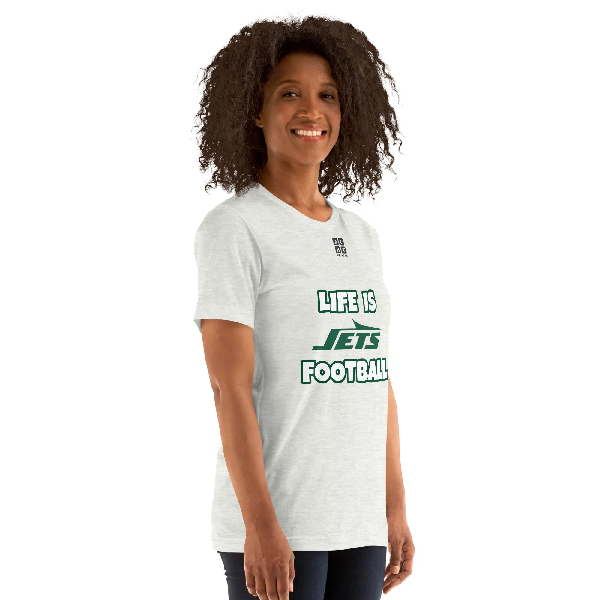 Unisex t-shirt "20107-0011-25 Life Is Jets Football (Black Logo)"