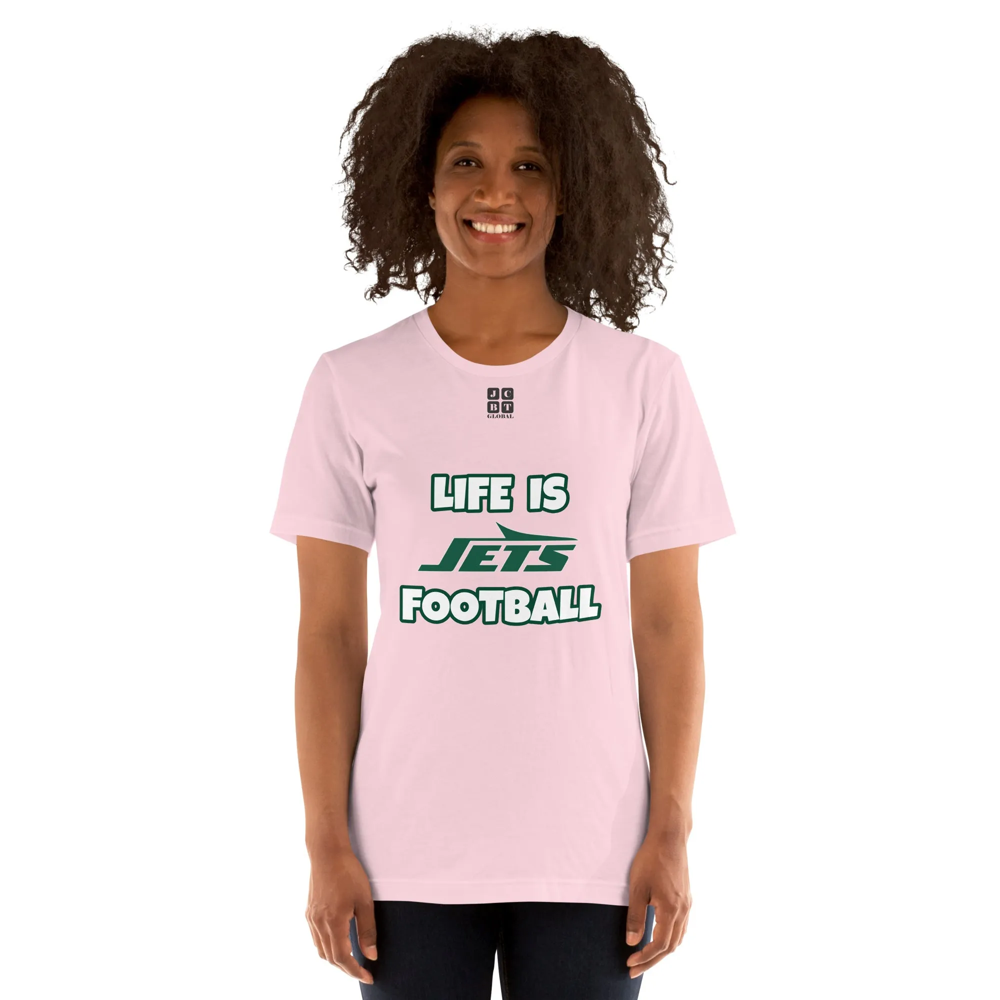 Unisex t-shirt "20107-0011-25 Life Is Jets Football (Black Logo)"