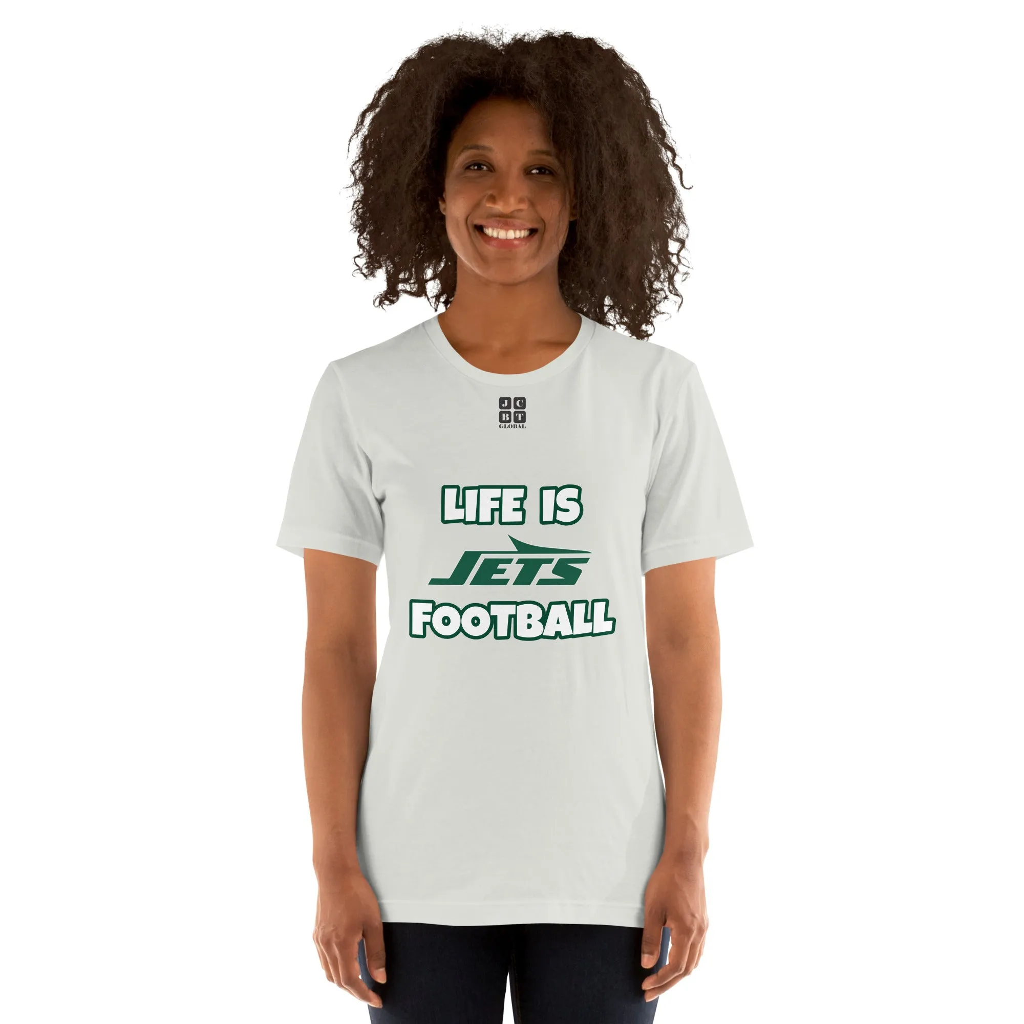 Unisex t-shirt "20107-0011-25 Life Is Jets Football (Black Logo)"