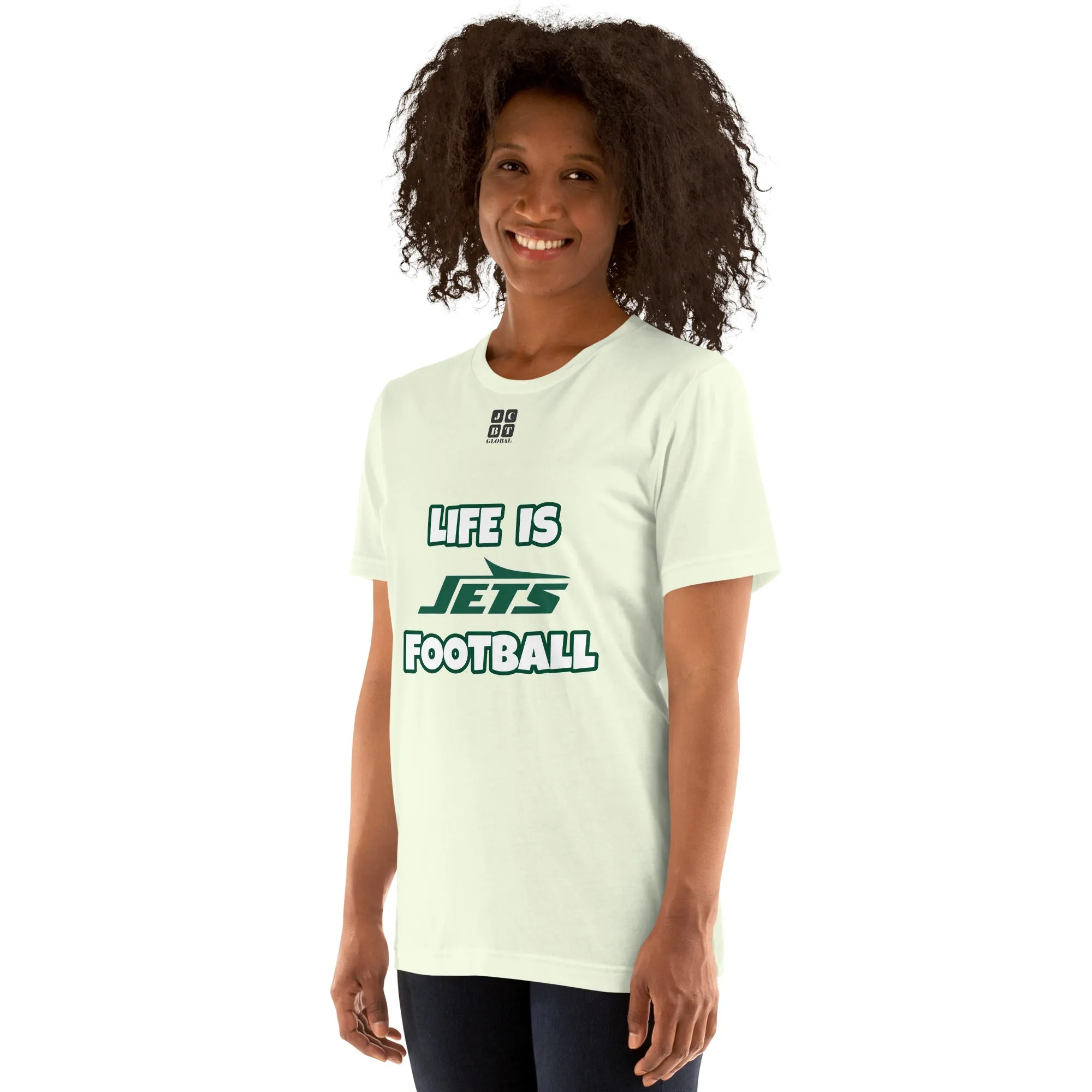 Unisex t-shirt "20107-0011-25 Life Is Jets Football (Black Logo)"