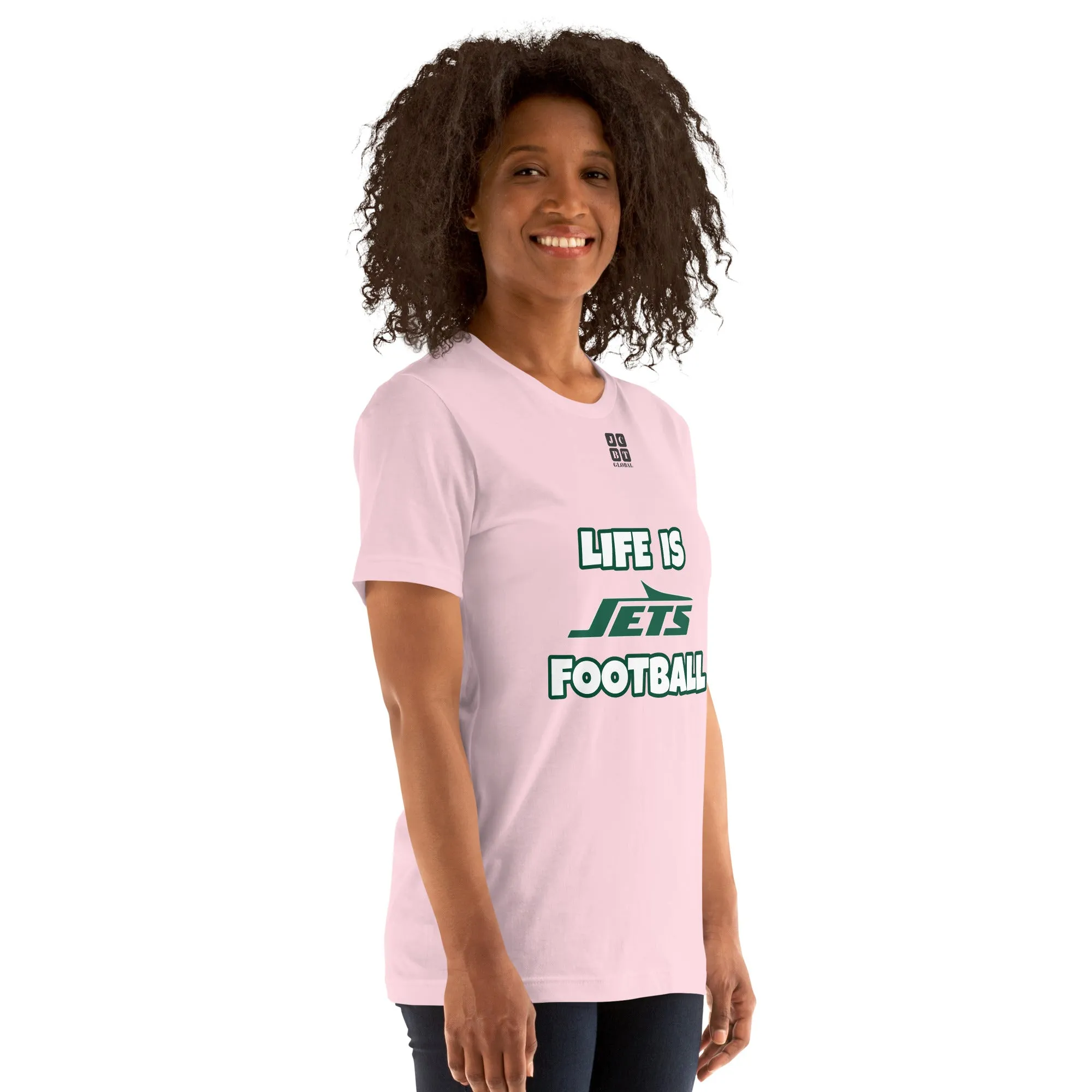 Unisex t-shirt "20107-0011-25 Life Is Jets Football (Black Logo)"