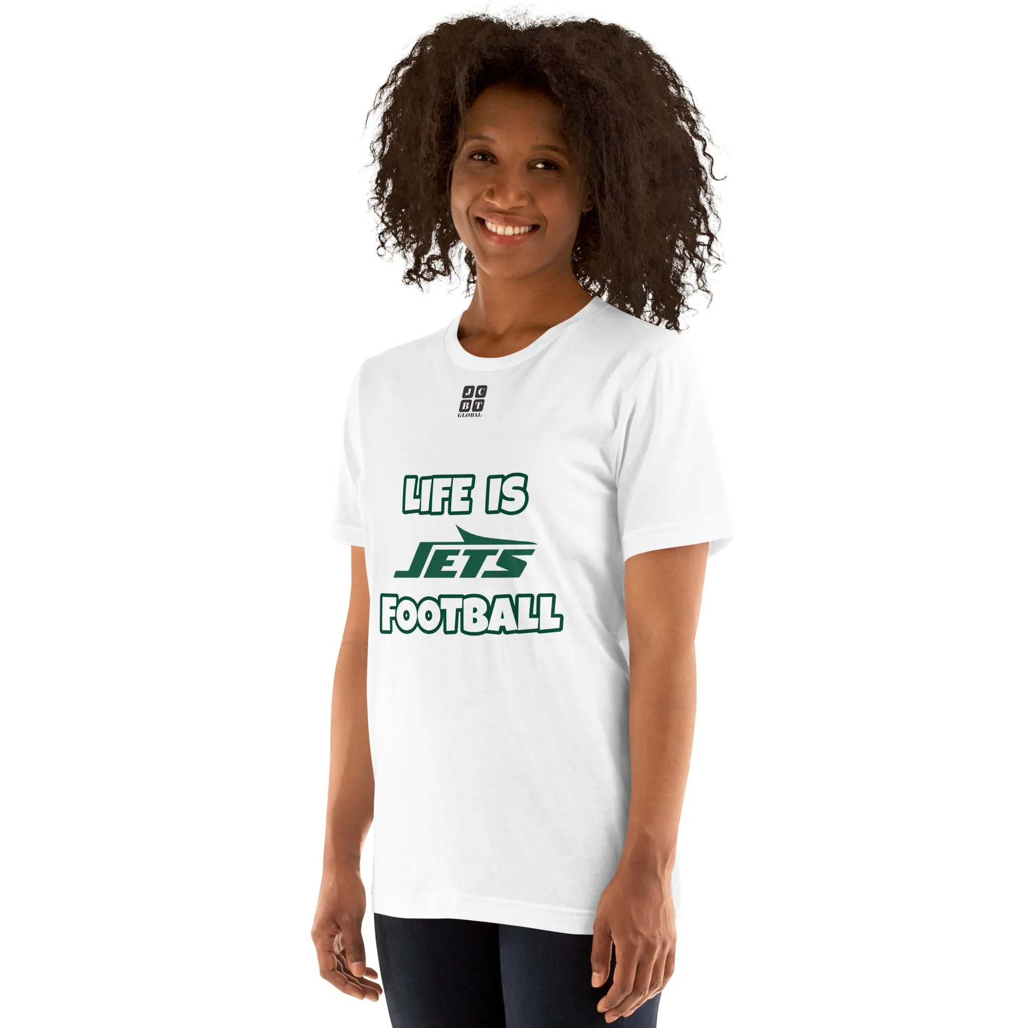 Unisex t-shirt "20107-0011-25 Life Is Jets Football (Black Logo)"