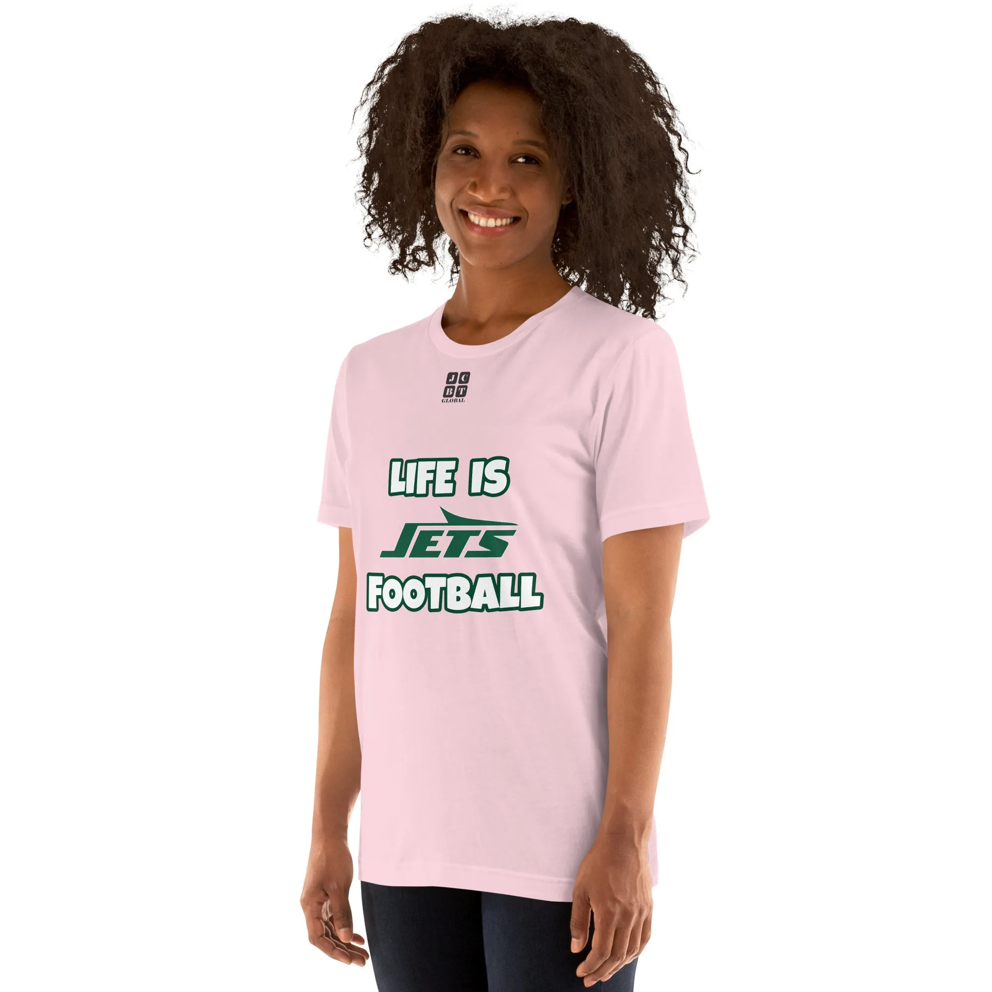 Unisex t-shirt "20107-0011-25 Life Is Jets Football (Black Logo)"