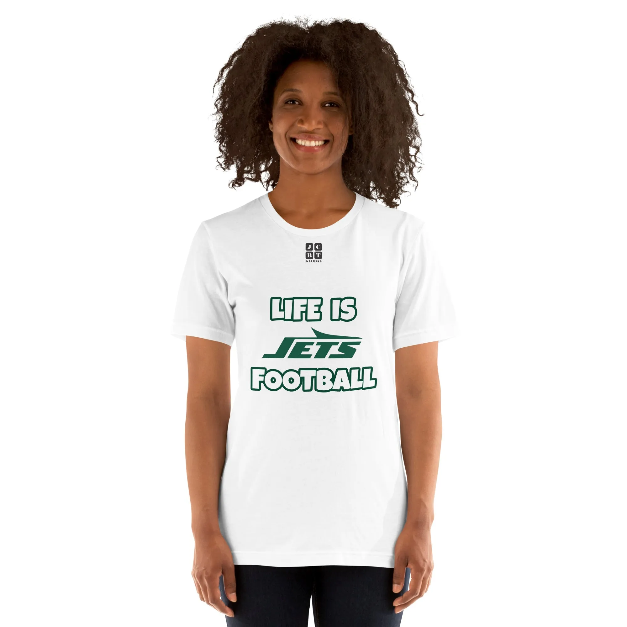 Unisex t-shirt "20107-0011-25 Life Is Jets Football (Black Logo)"