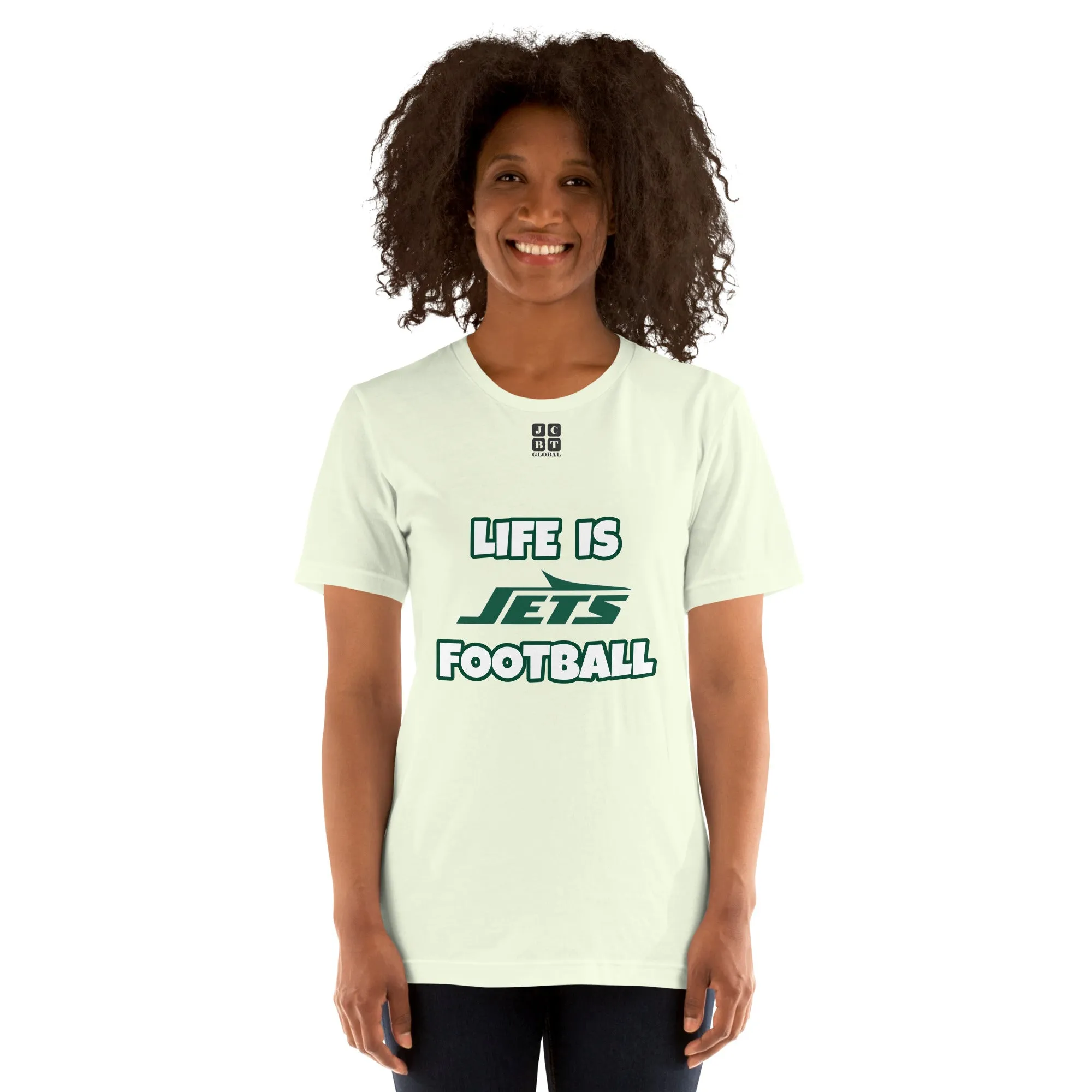 Unisex t-shirt "20107-0011-25 Life Is Jets Football (Black Logo)"
