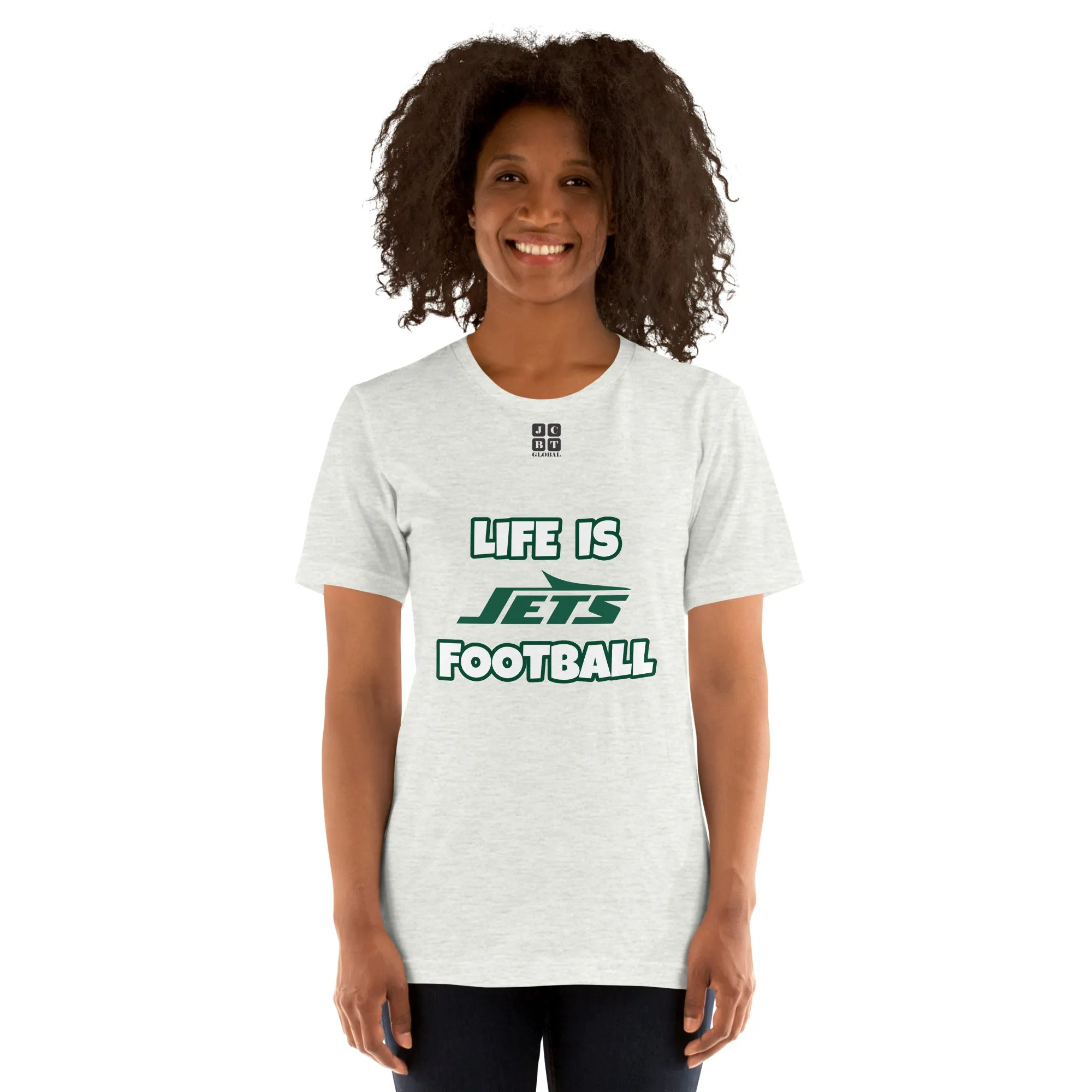 Unisex t-shirt "20107-0011-25 Life Is Jets Football (Black Logo)"