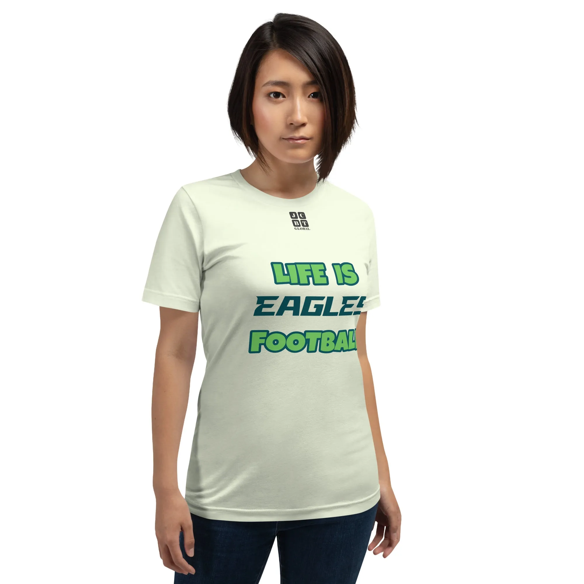 Unisex t-shirt "20107-0011-26 Life Is Eagles Football (Black Logo)"