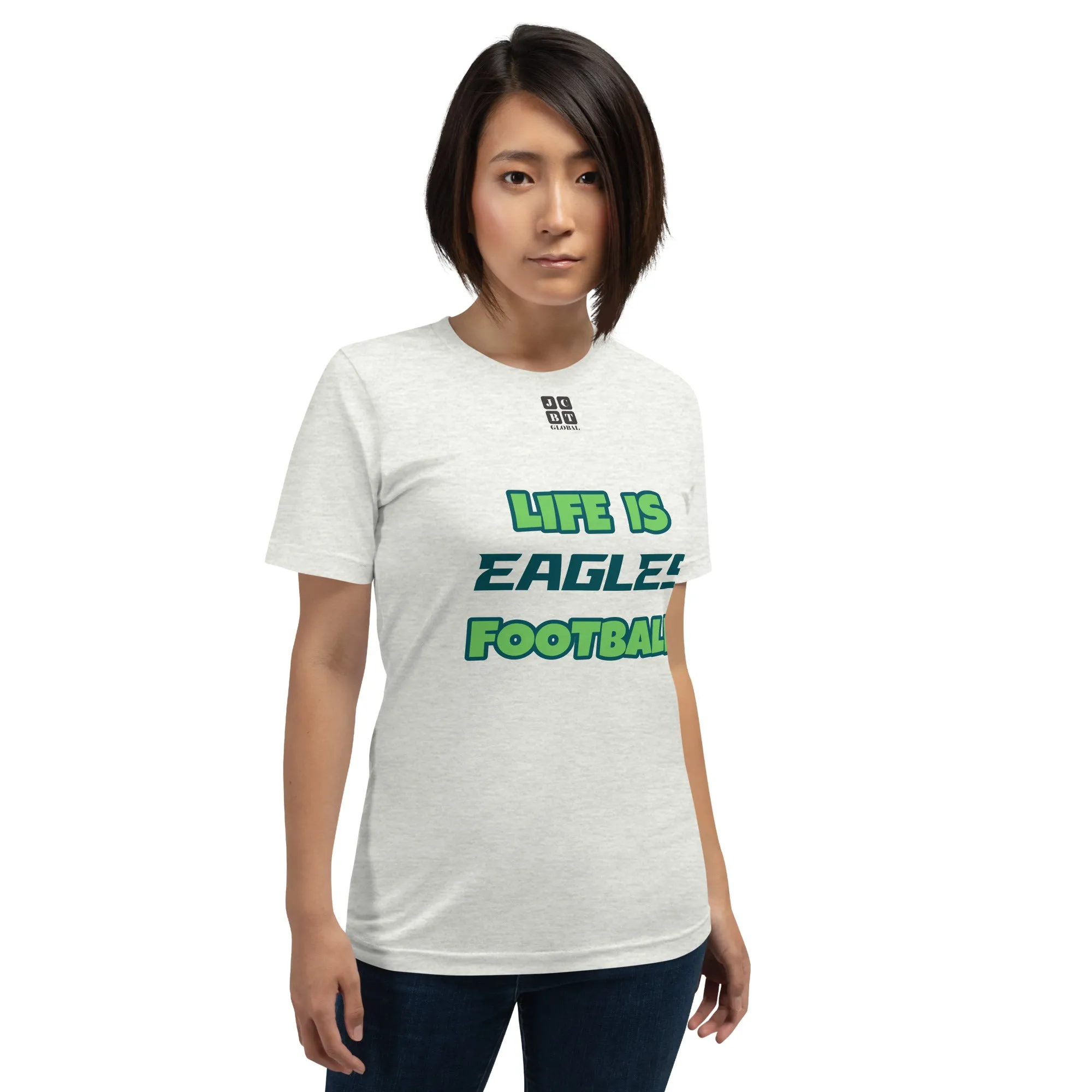 Unisex t-shirt "20107-0011-26 Life Is Eagles Football (Black Logo)"