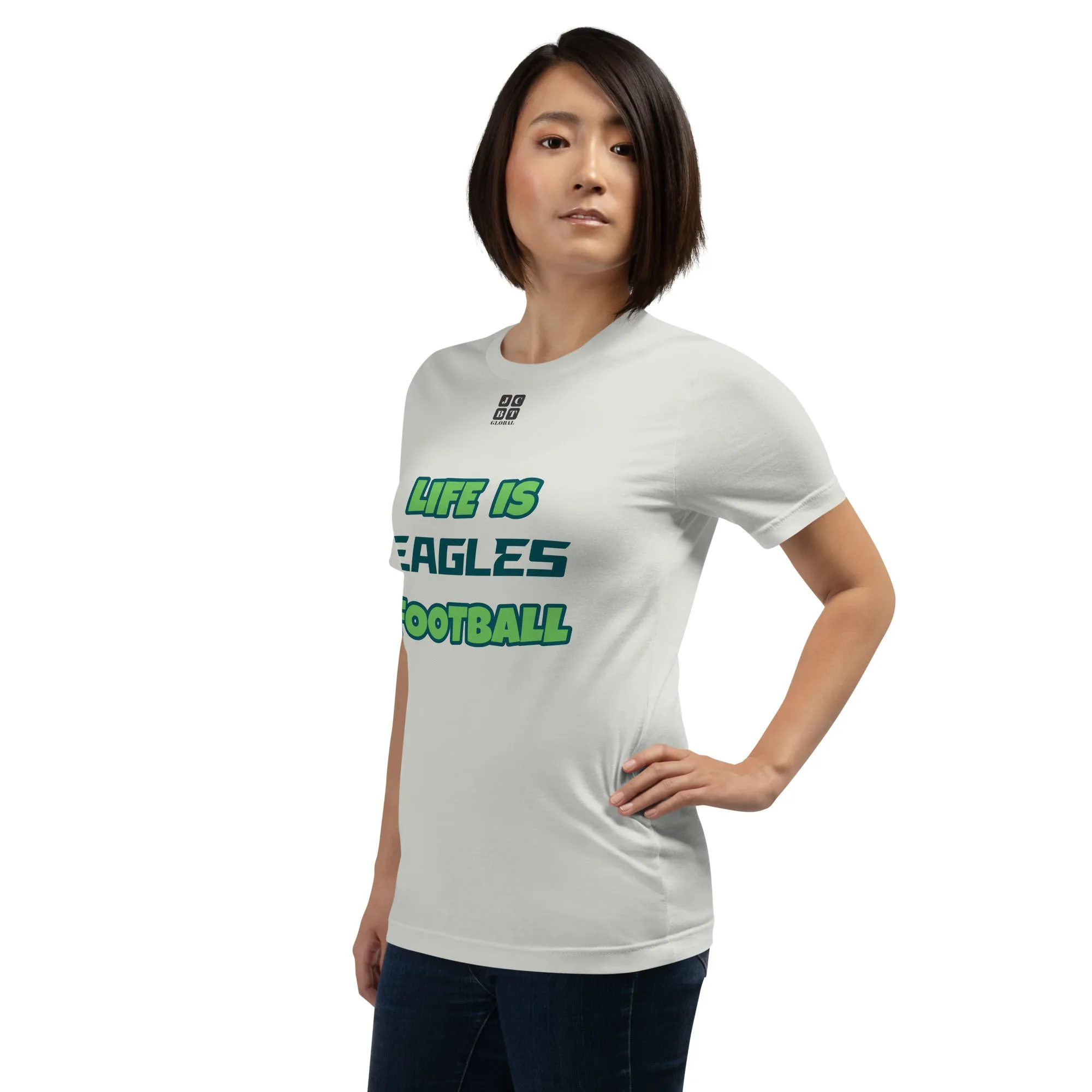 Unisex t-shirt "20107-0011-26 Life Is Eagles Football (Black Logo)"